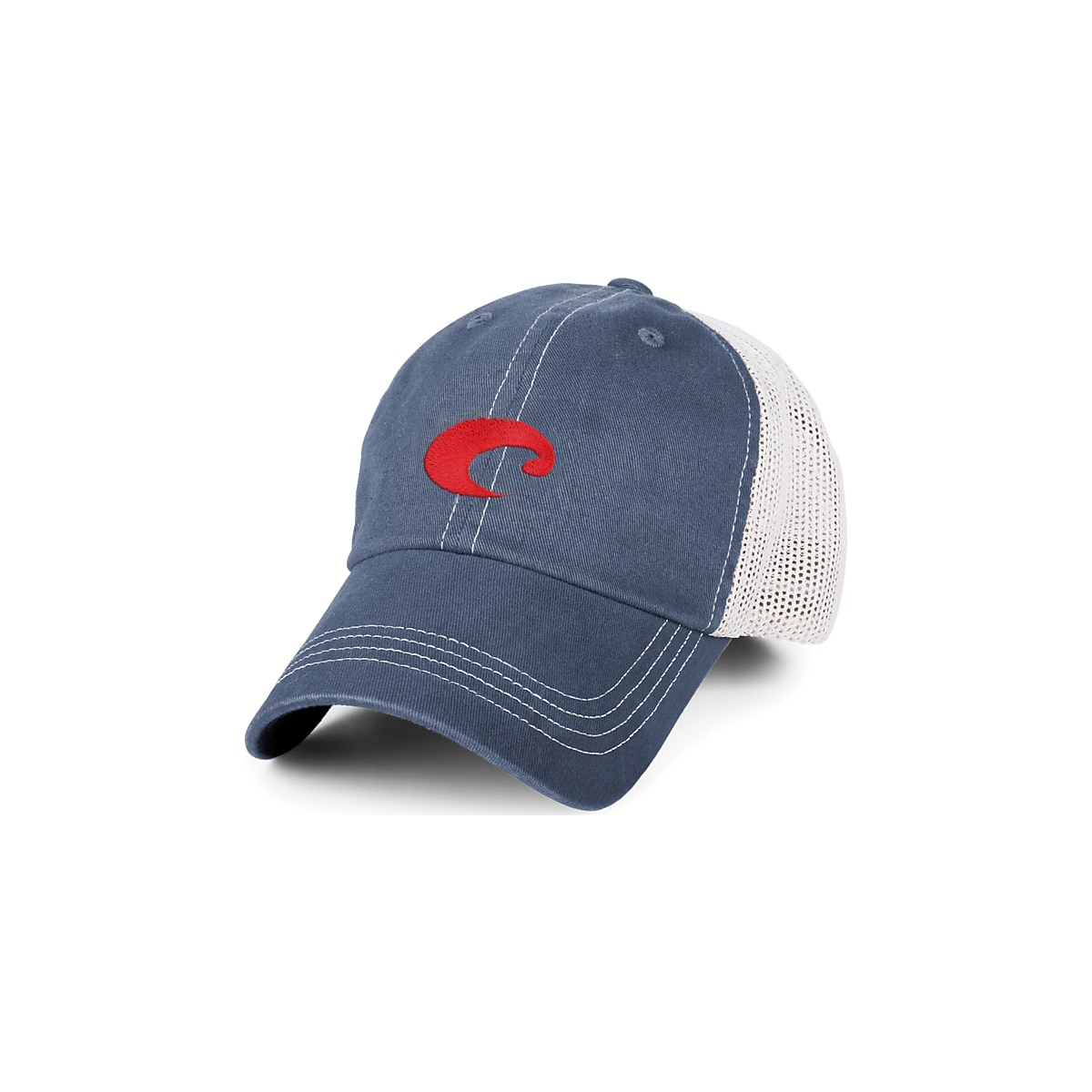 Costa Del Mar Blue White Mesh Trucker Hat Snapback Cap One Size
