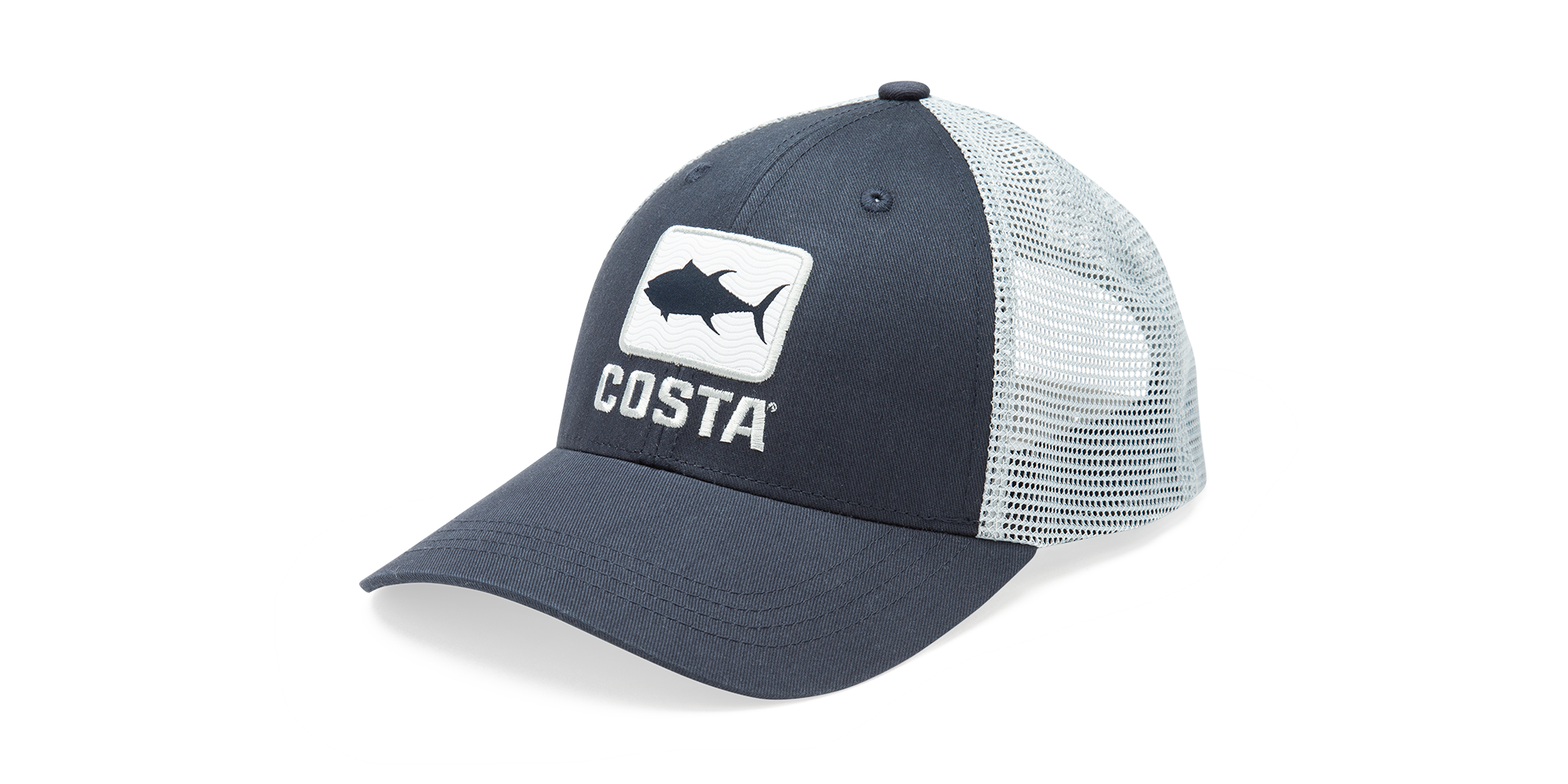 shield adjustable fish hat trucker mesh cap New Costa Del Mar black shark cap 
