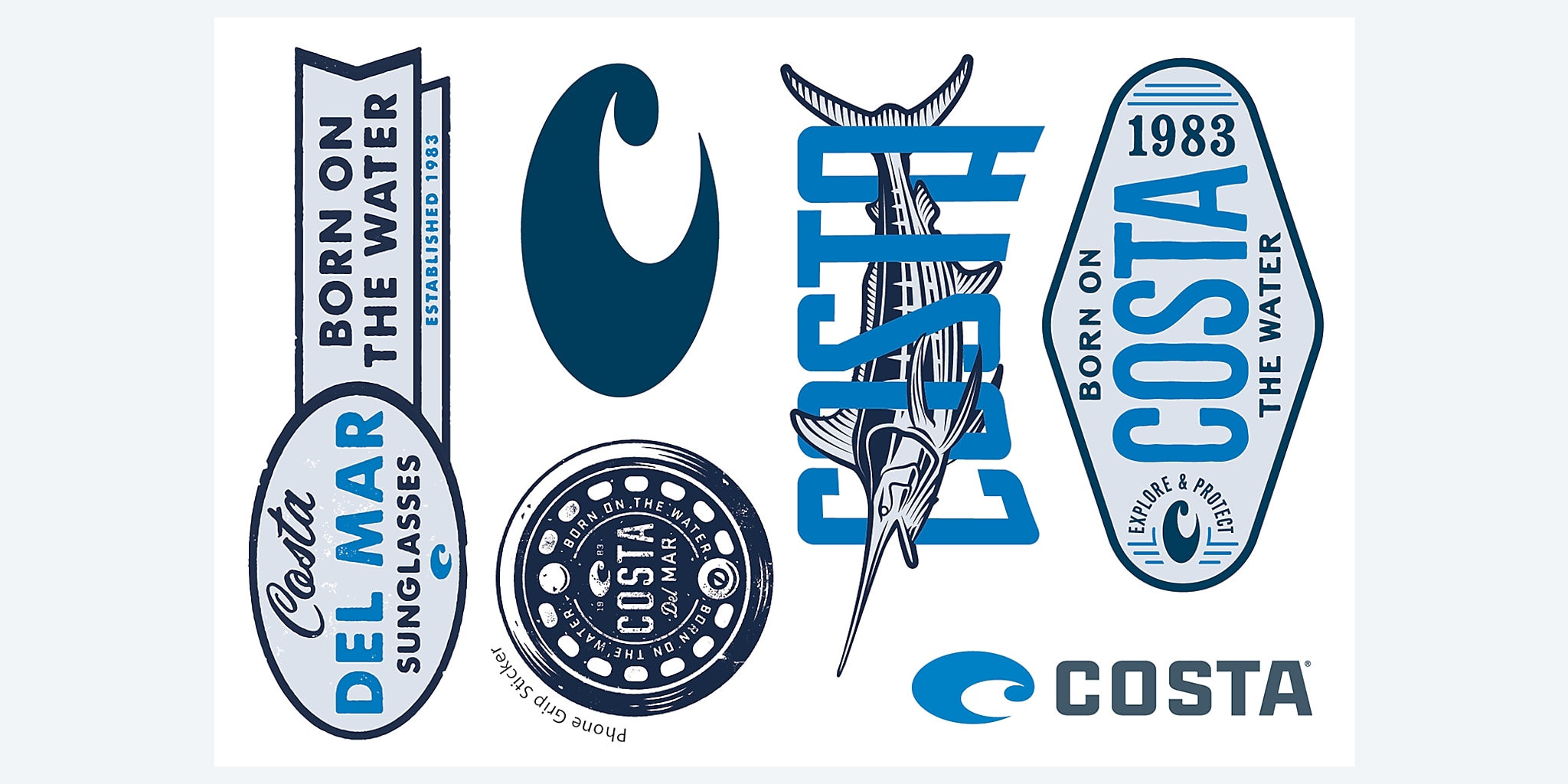 Costa Blue Decal Sheet