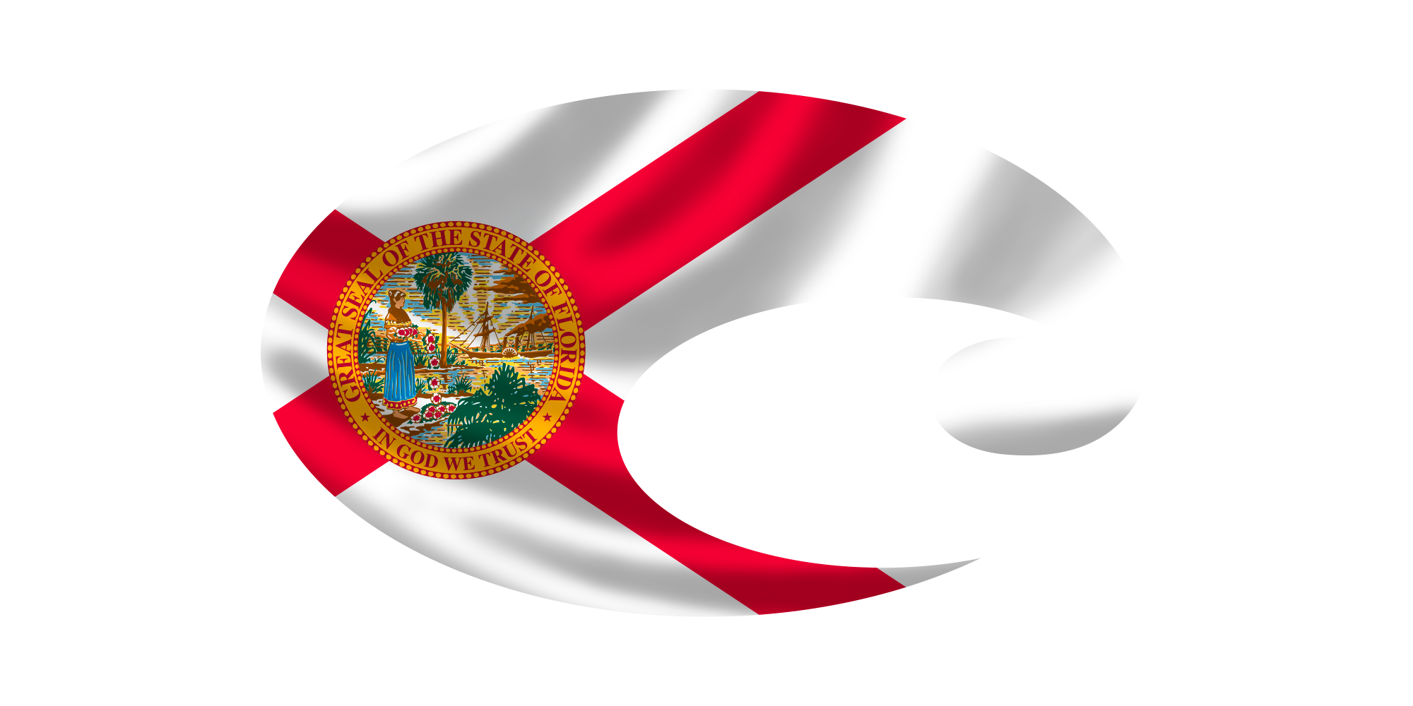 Costa Del Mar Florida Flag Sticker Brand New 4” 