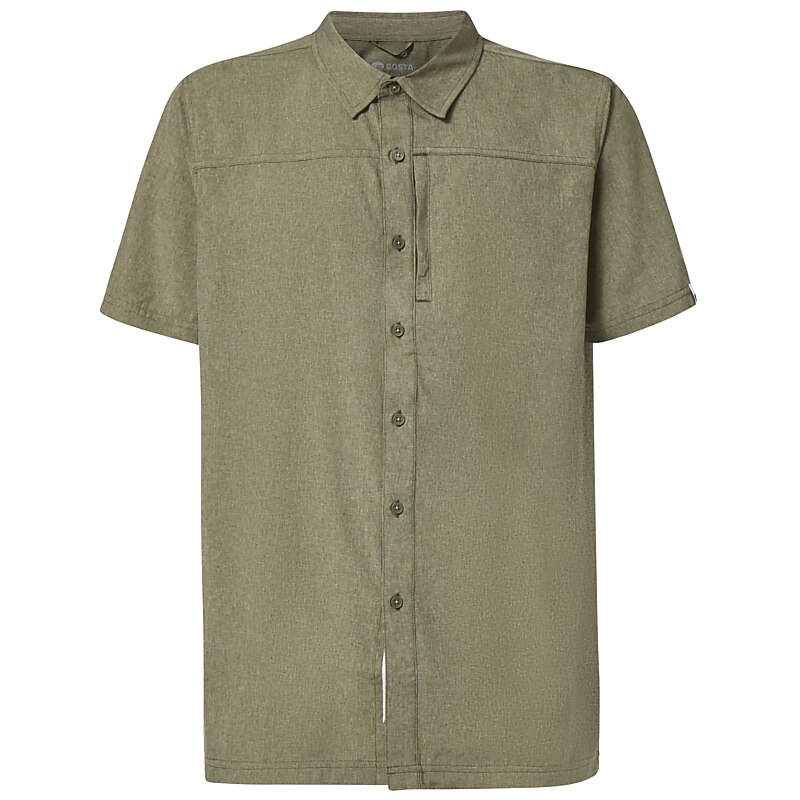 Xotic Khaki Hybrid Short Sleeve Buttondown Mens Fishing Shirt Tan M