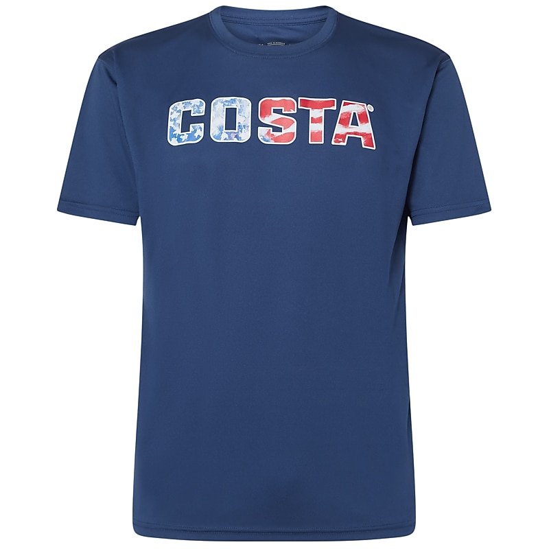 35% Off Costa Tech Topographic Performance Fishing Shirt - Blue
