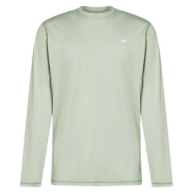 Costa Del Mar Men's Technical Crew Superior Sun Protection Long Sleeve T-Shirt, Mint- Large