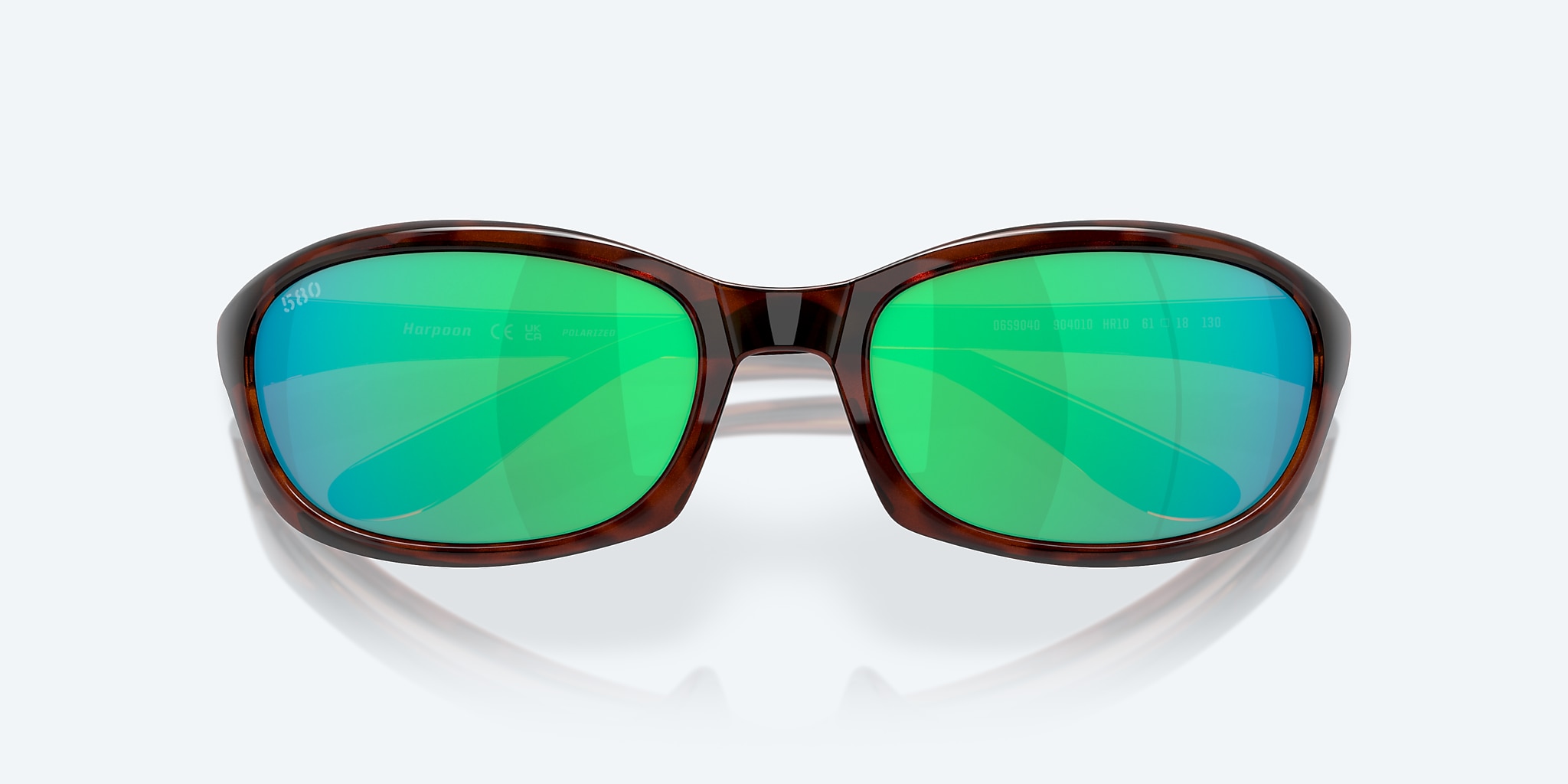 Harpoon in Green | Del Costa Mirror Mar® Polarized Sunglasses