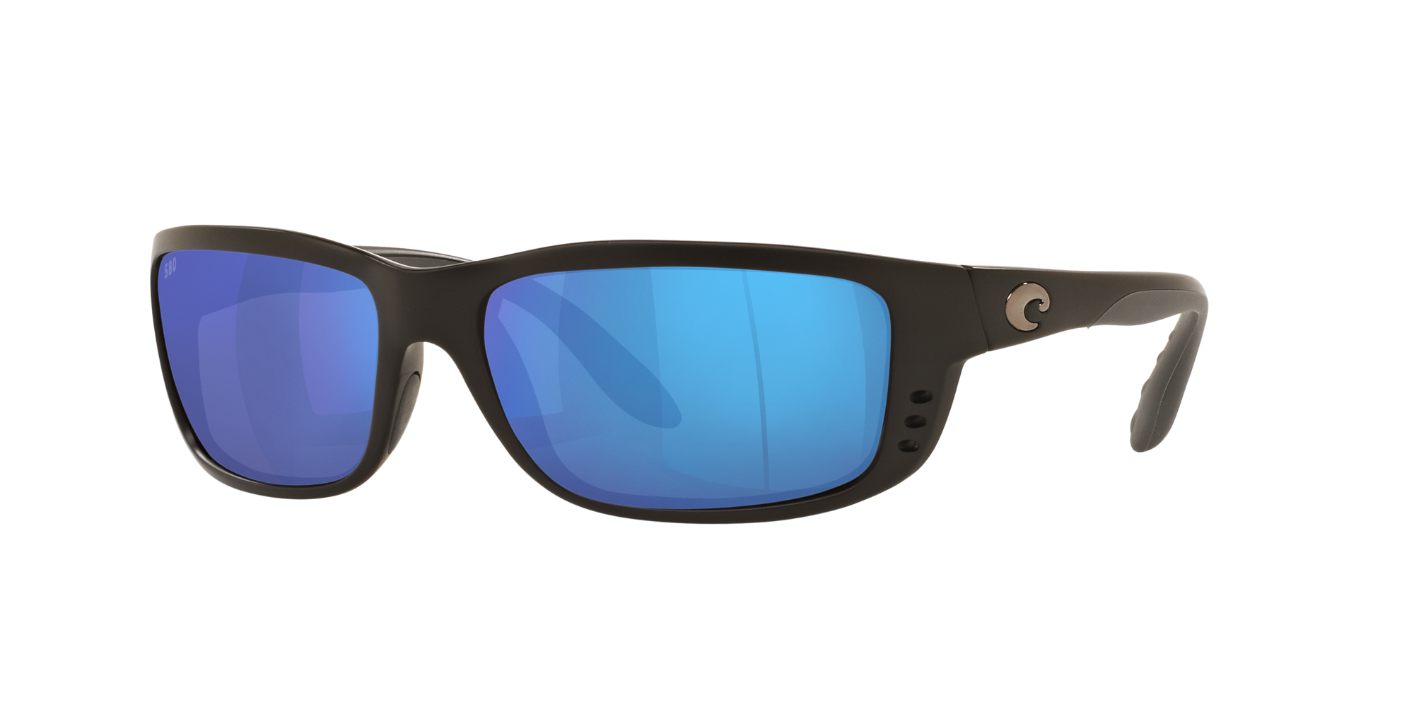 Costa Del Mar Costa Del Mar CAPE Matte Black Ultra Blu Mirr Sunglasses 580G Glass CAP 187 OBMP 