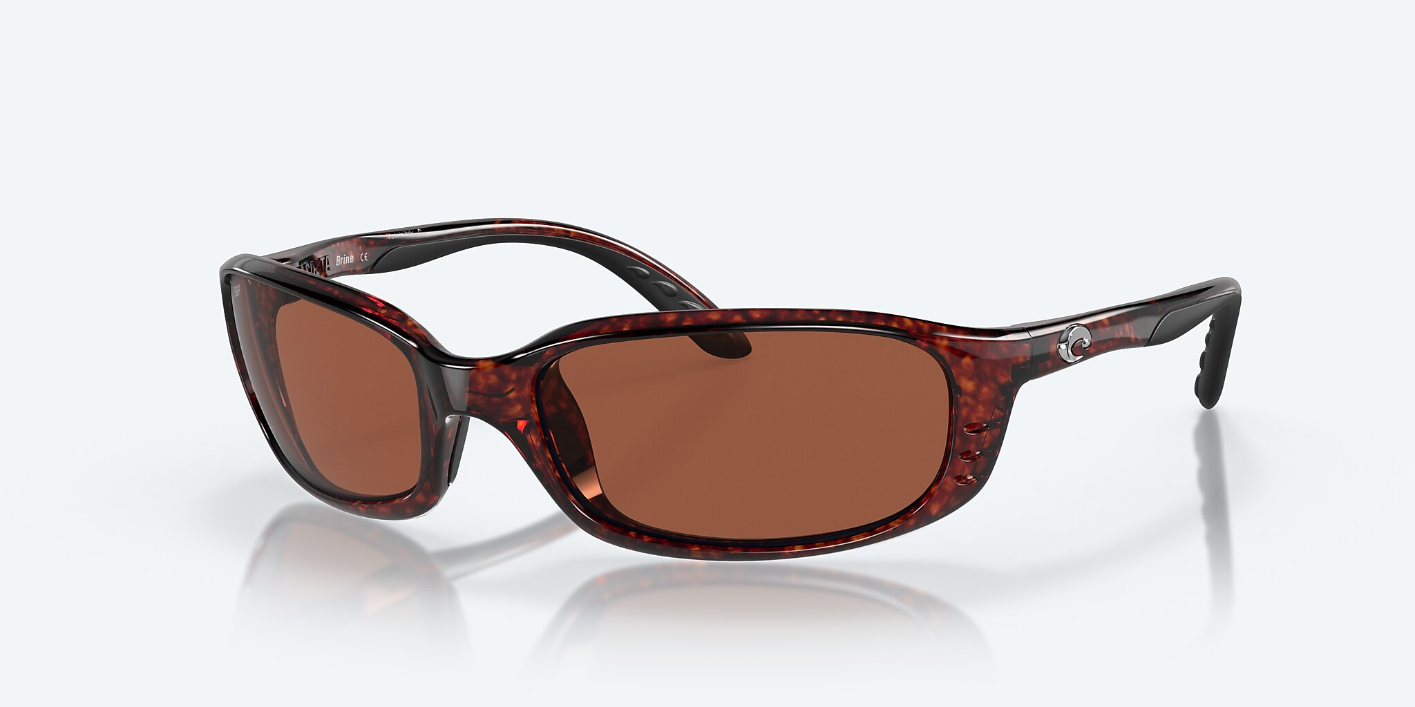 Men's Costa Del Mar Brine Polarized Sunglasses Tortoise/Copper