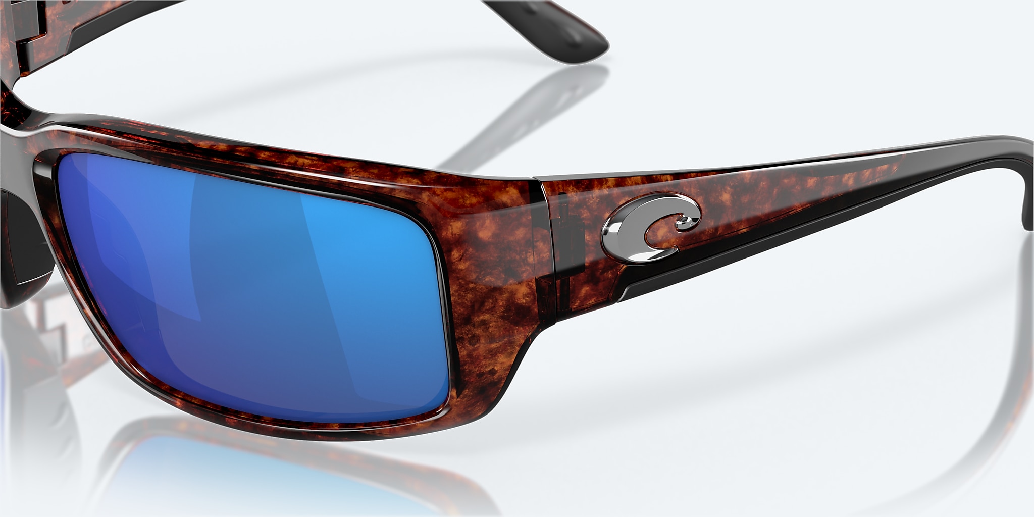 Costa Del Mar Fantail Sunglasses Tortoise; Blue Mirror 580G
