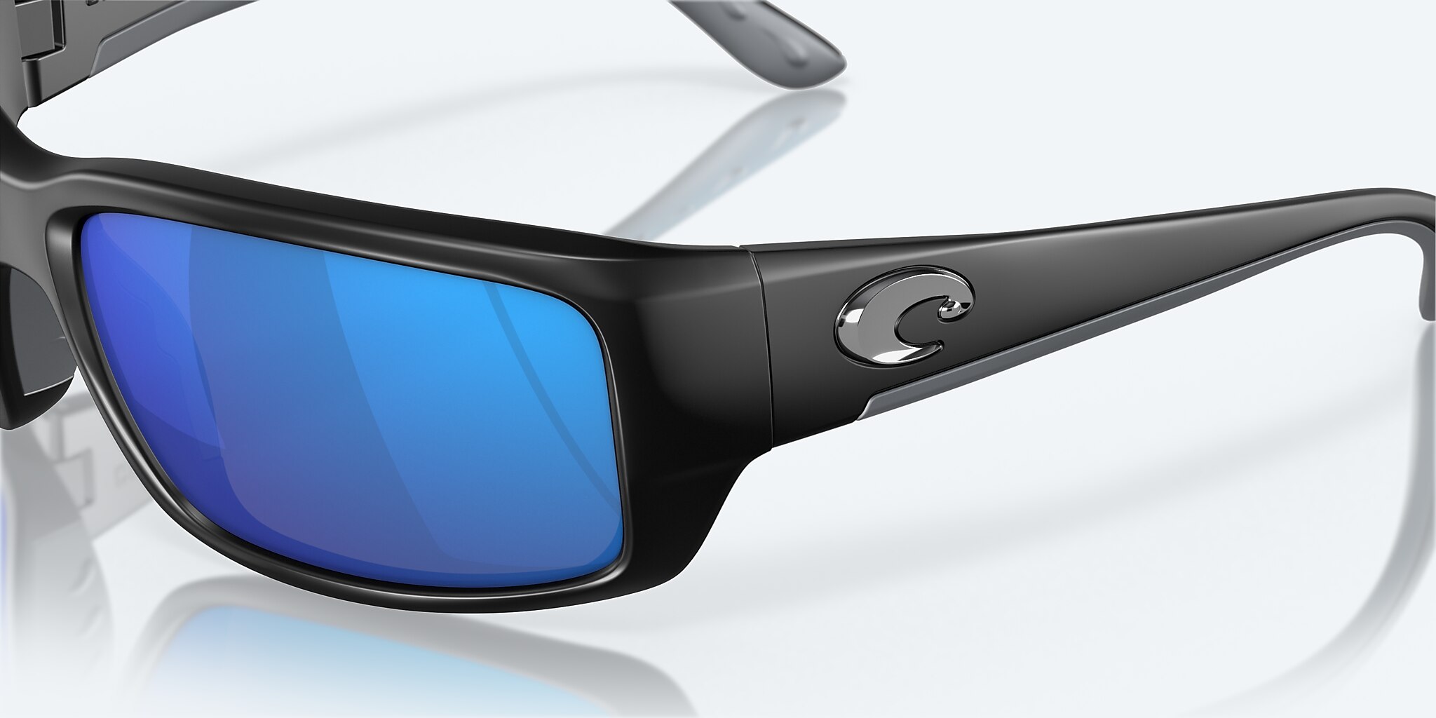 Costa Del Mar Fantail Matte Black/Blue Mirror Sunglasses