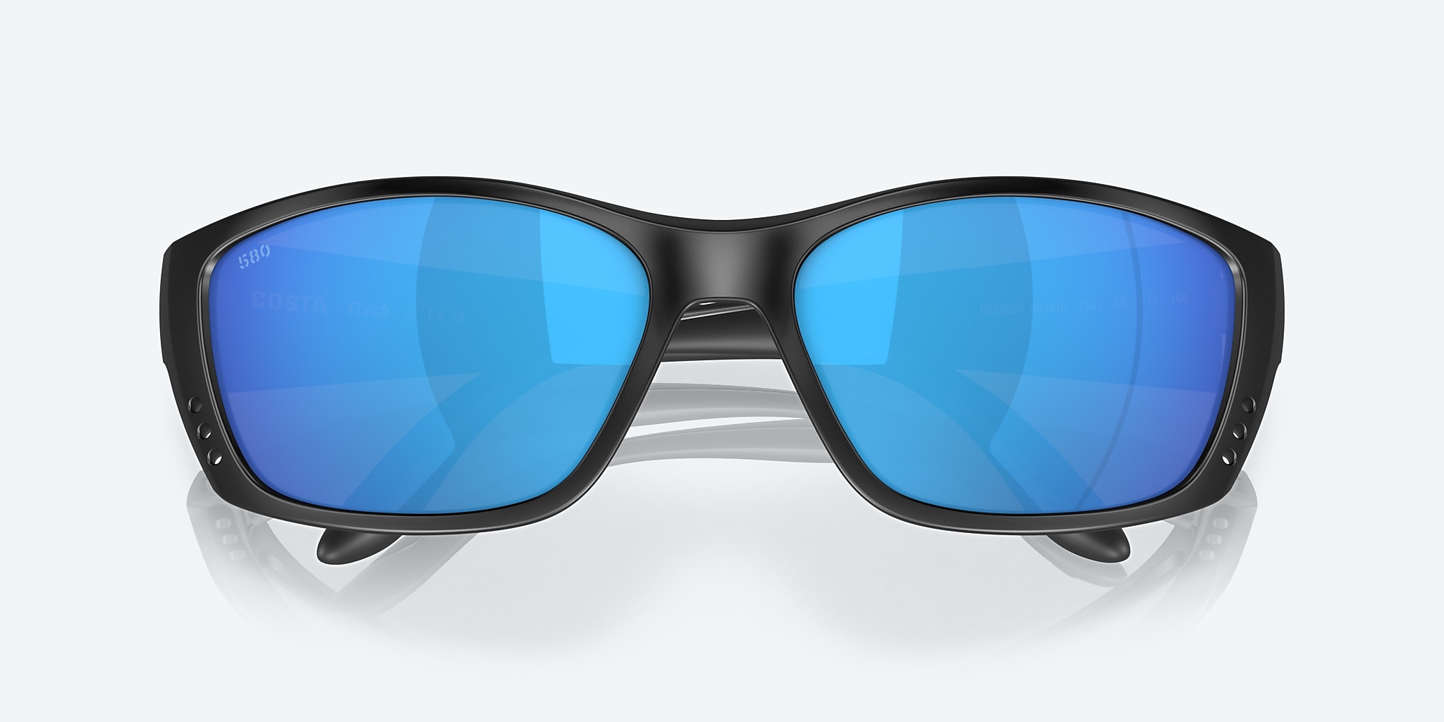 Costa Del Mar Fisch Sunglasses, Blackout / Blue Mirror
