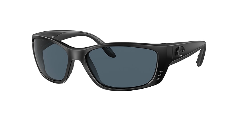 Costa Del Mar Men's Fisch Low Bridge Fit Sunglasses, Matte Black