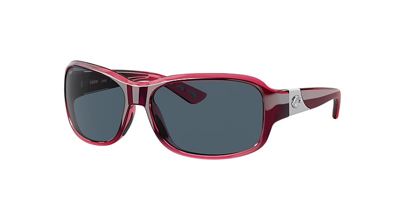 Costa Del Mar Women's Inlet Rectangular Sunglasses, Pomegranate