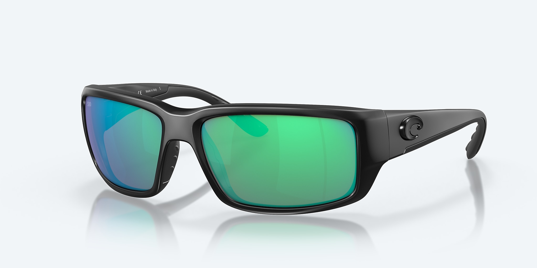 Fantail Polarized Sunglasses in Green Mirror