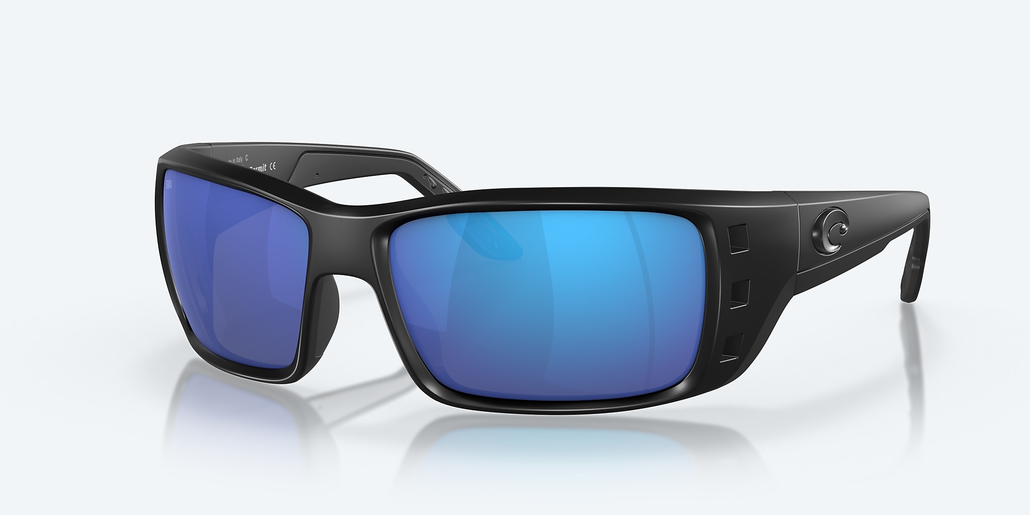 Costa Del Mar Permit Polarized Sunglasses, Blackout / 580G / Blue Mirror