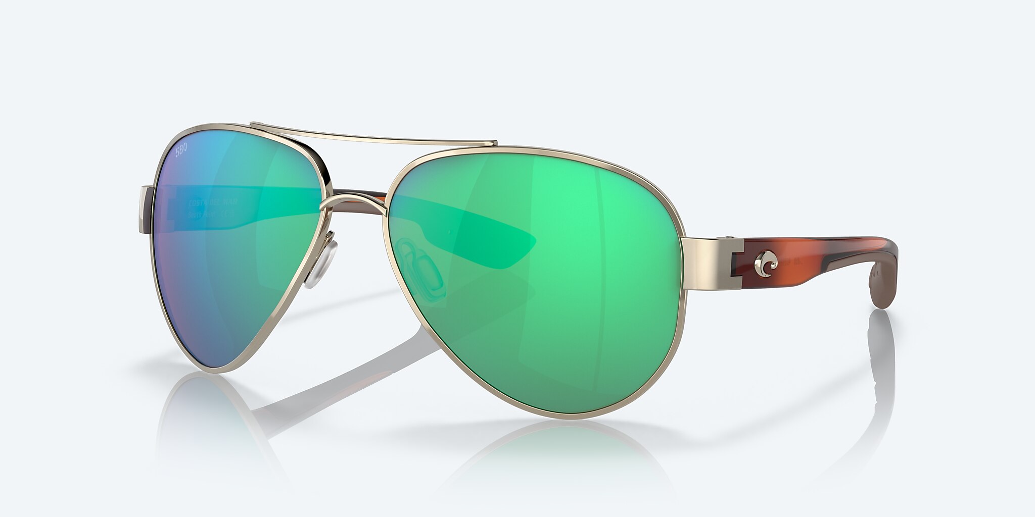 South Point Polarized Sunglasses in Green Mirror