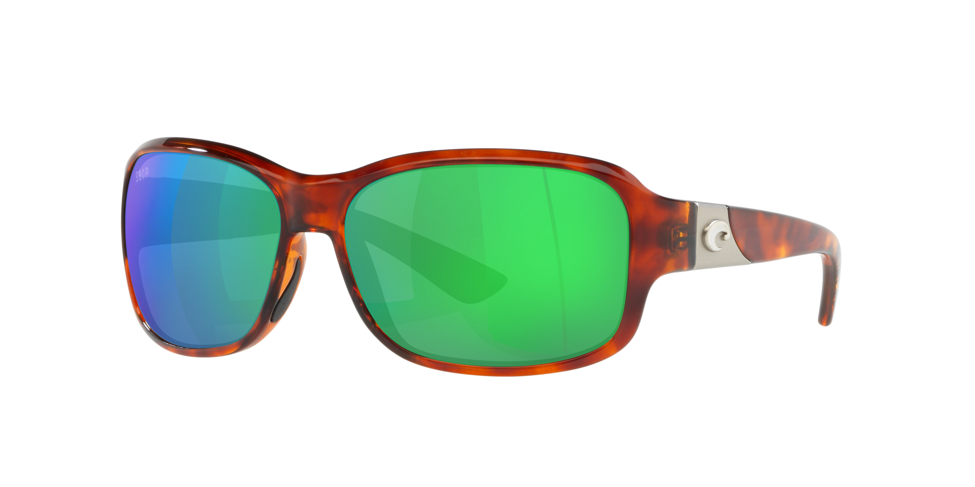 Costa del Mar Double Haul Polarized Sunglasses Tortoise/Blue Mirror 580G Glass 