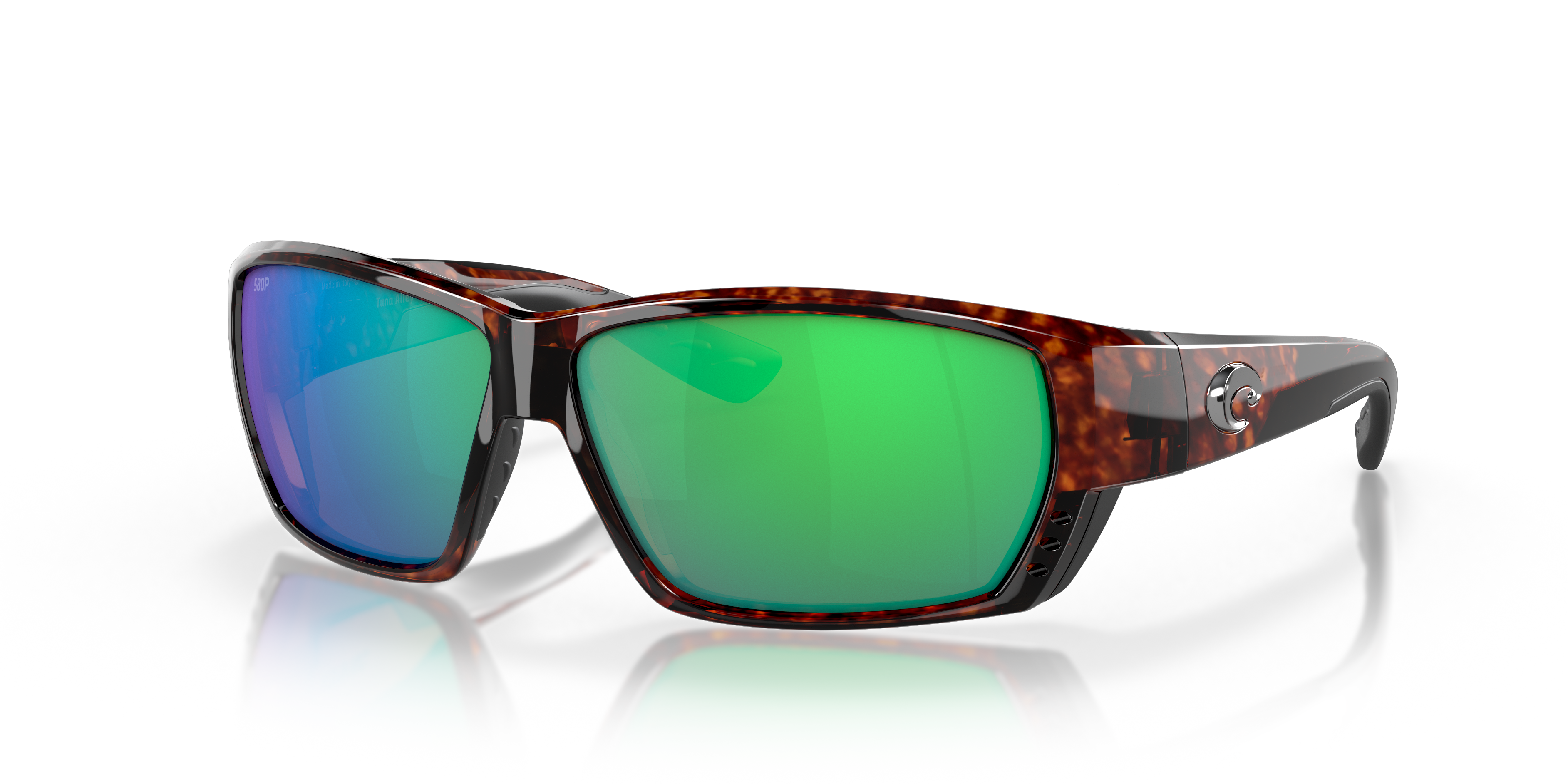 New Costa Del Mar Tuna Alley Polarized Sunglasses 580P Tortoise/Gray Fishing 