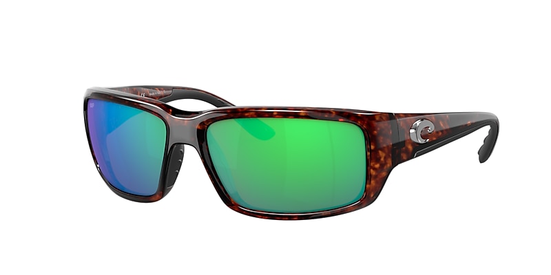 Costa Del Mar Men's Fantail Polarized Sunglasses - Green Mirror/Tortoise