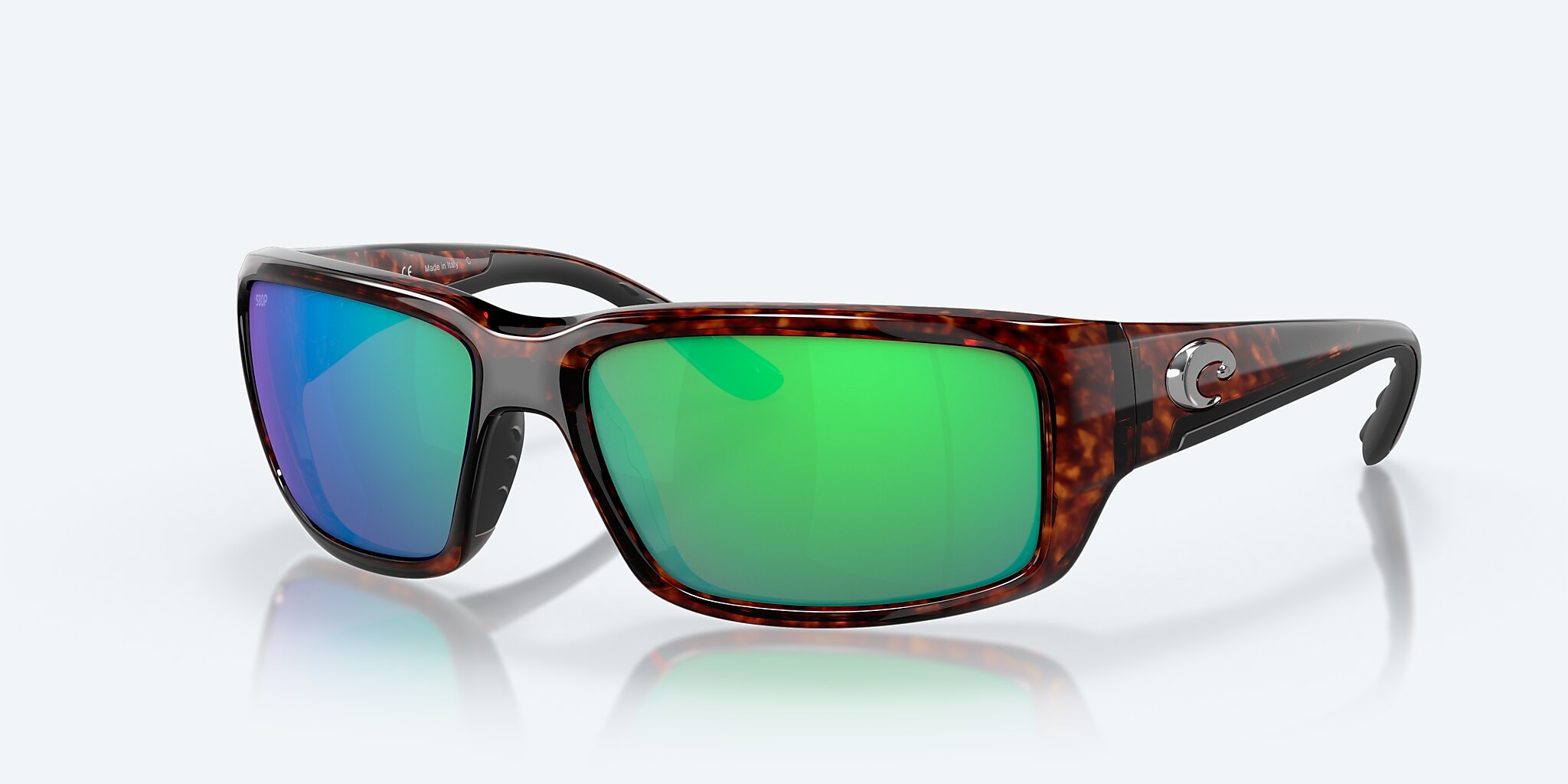 Fantail Polarized Sunglasses in Green Mirror