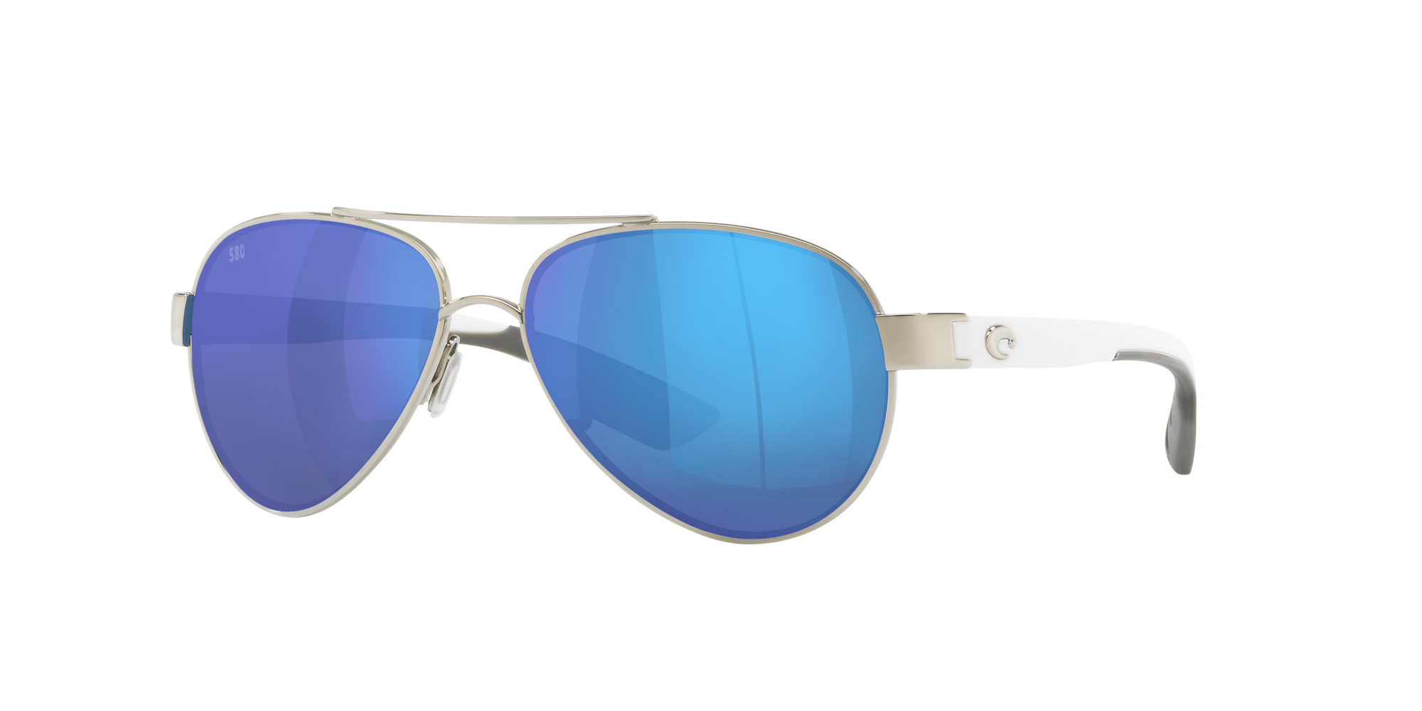 Costa Del Mar Loreto Sunglasses Palladium W/White Blue Mirror 