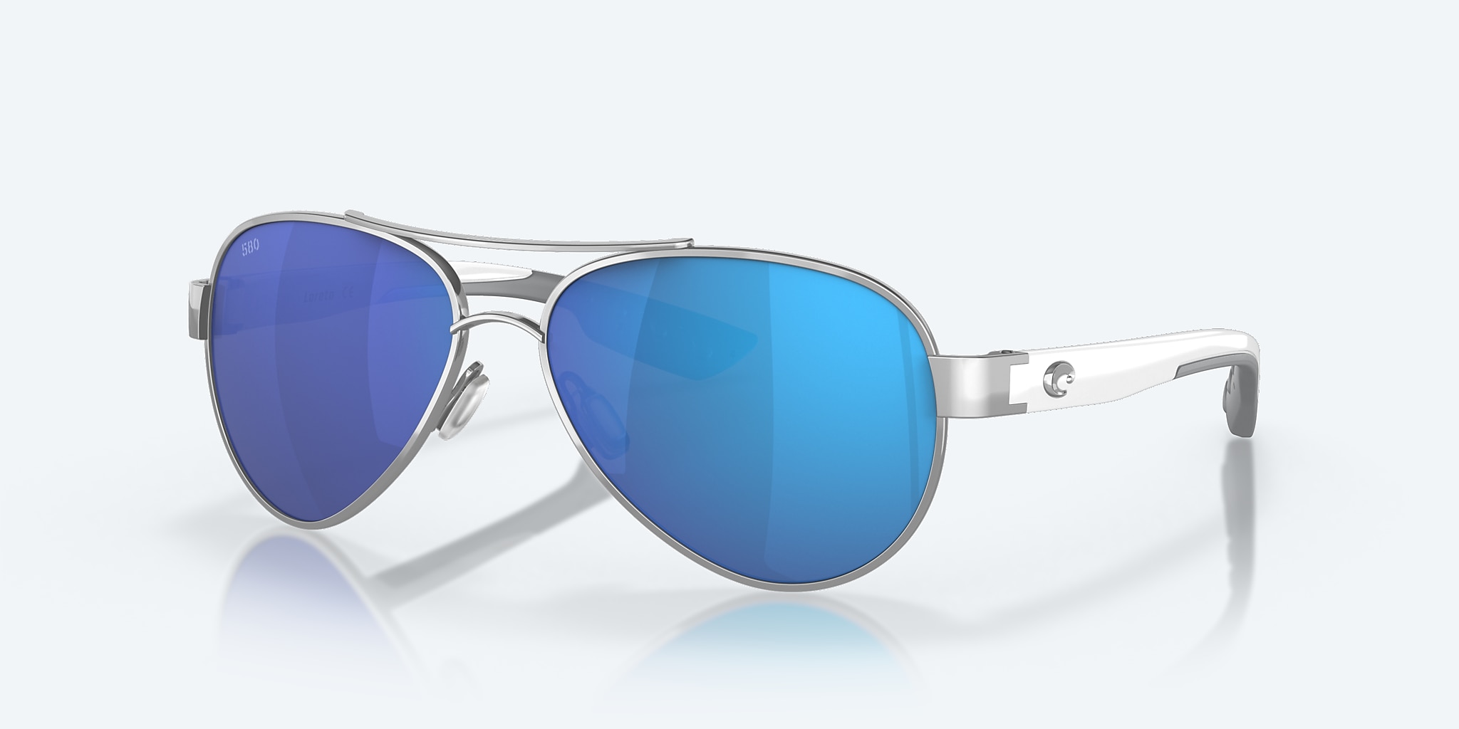 Loreto Polarized Sunglasses in Blue Mirror