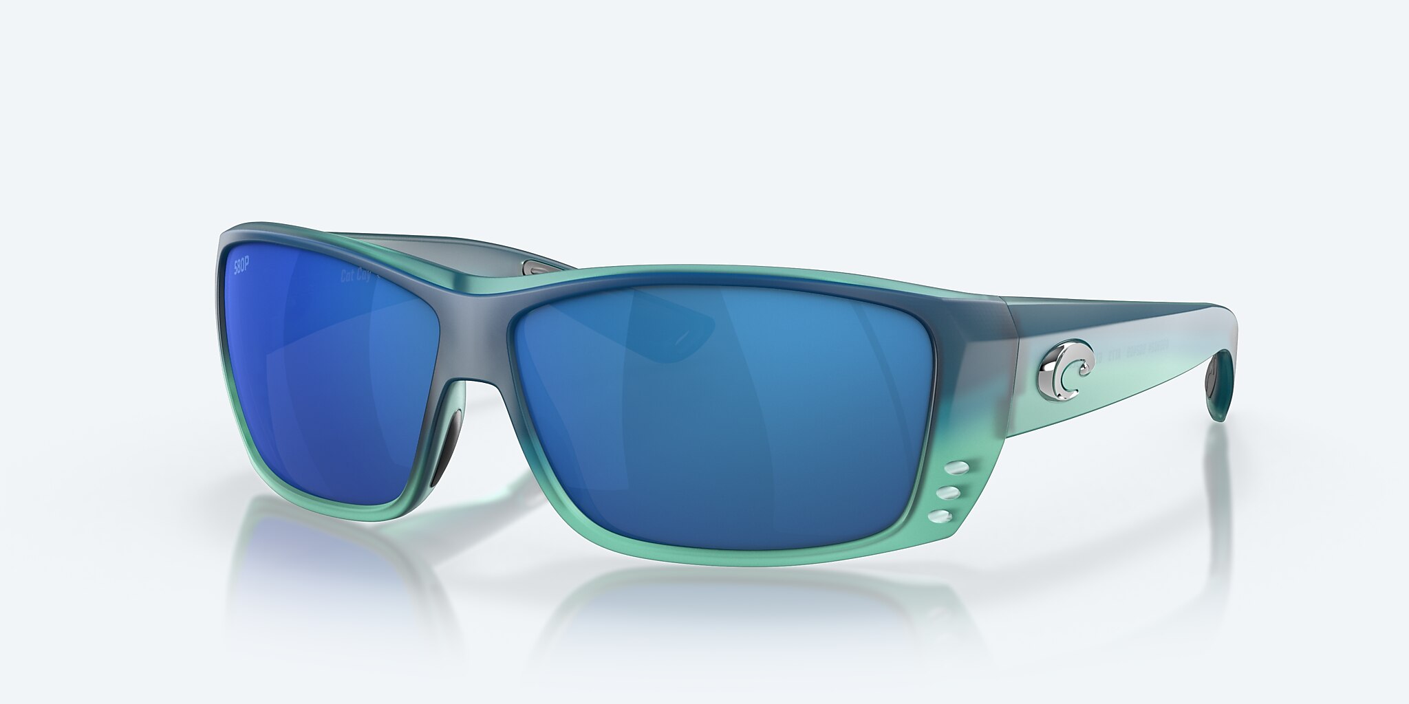 Cat Cay Polarized Sunglasses in Blue Mirror