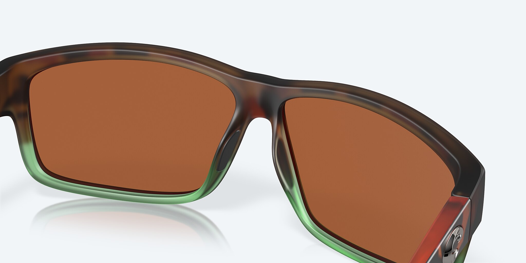 Cut Polarized Sunglasses in Green Mirror