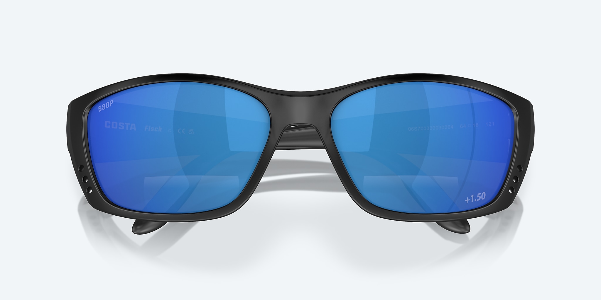 Fisch Readers Polarized Sunglasses in Blue Mirror
