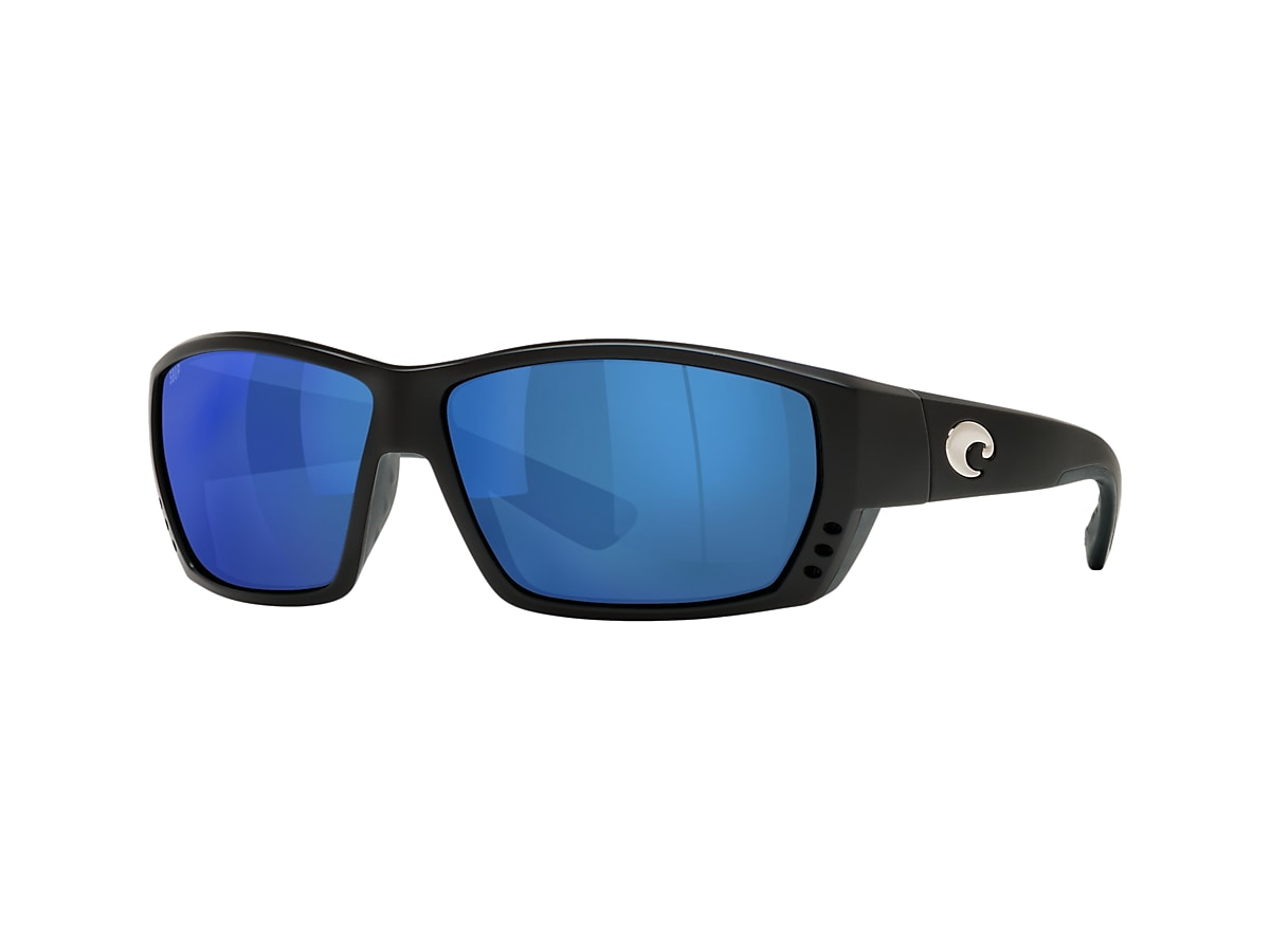 当店一番人気 コスタ メンズ サングラス アイウェア アクセサリー Tuna Alley Plastic Lens Polarized  Sunglasses Matte Black Blue Mirror