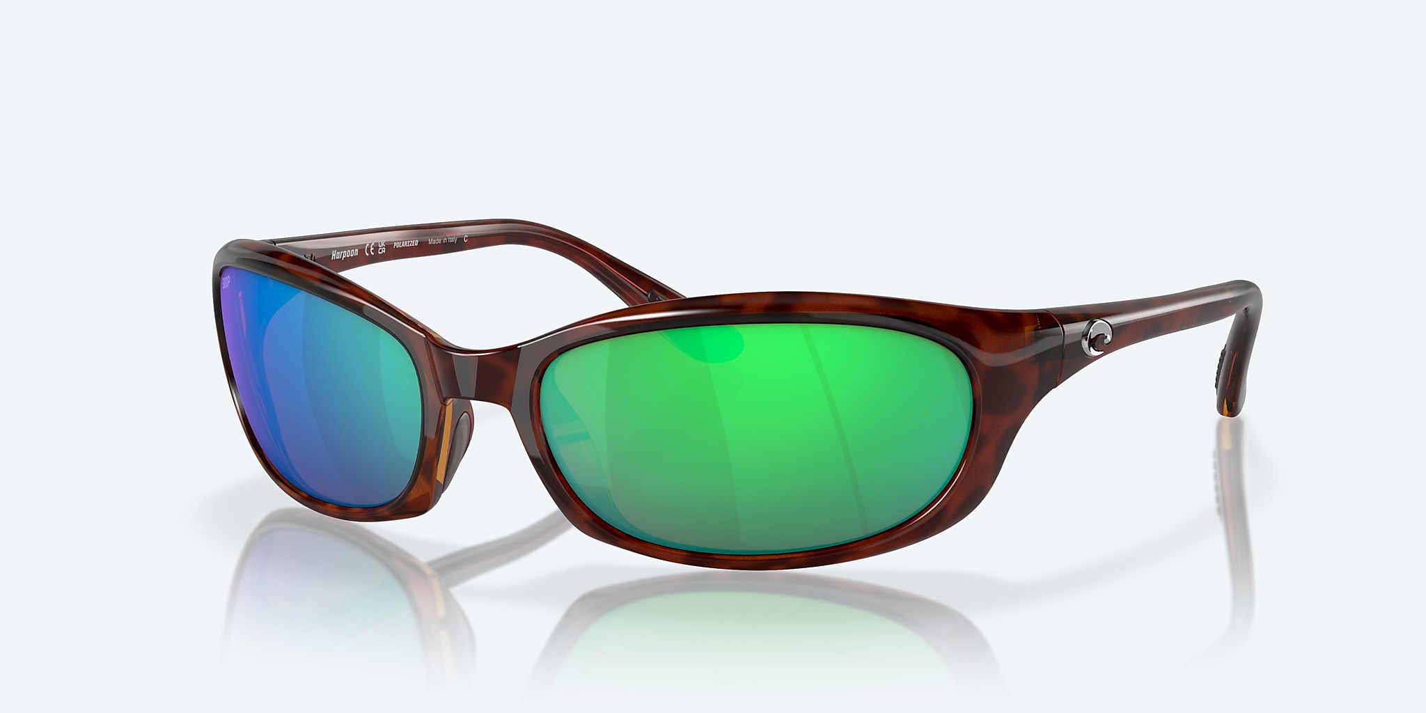 Harpoon Polarized Sunglasses in Green Mirror