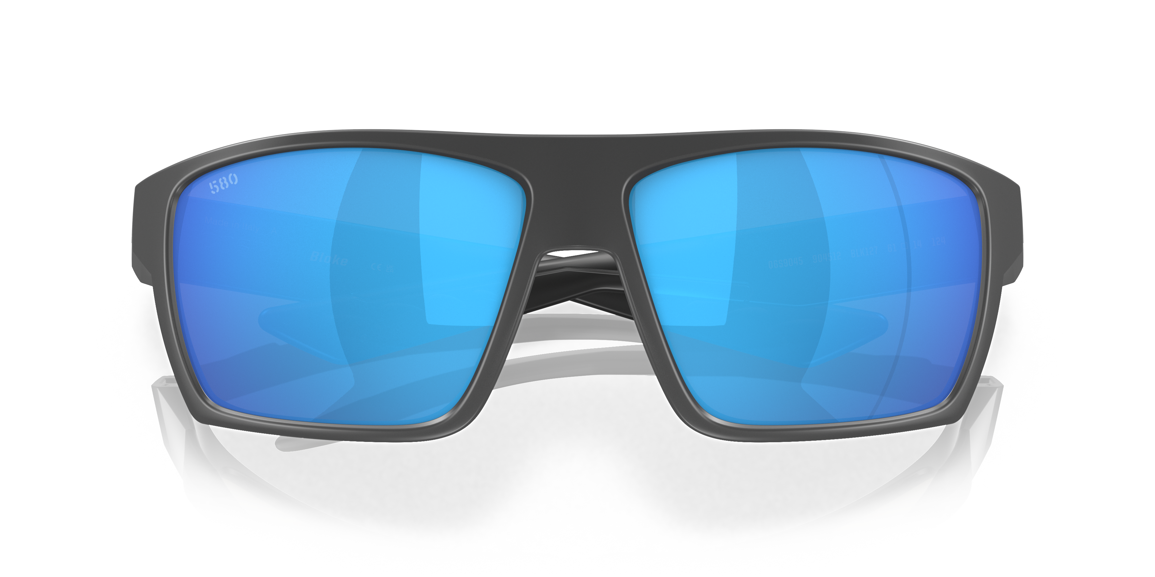 Costa Del Mar Bloke Matte Black/SH Tortoise Blue BLK 181 OBMGLP Sunglasses 580G 