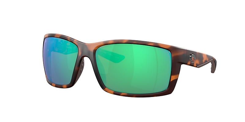 Costa Del Mar Reefton Sunglasses, Retro Tortoise / Green Mirror