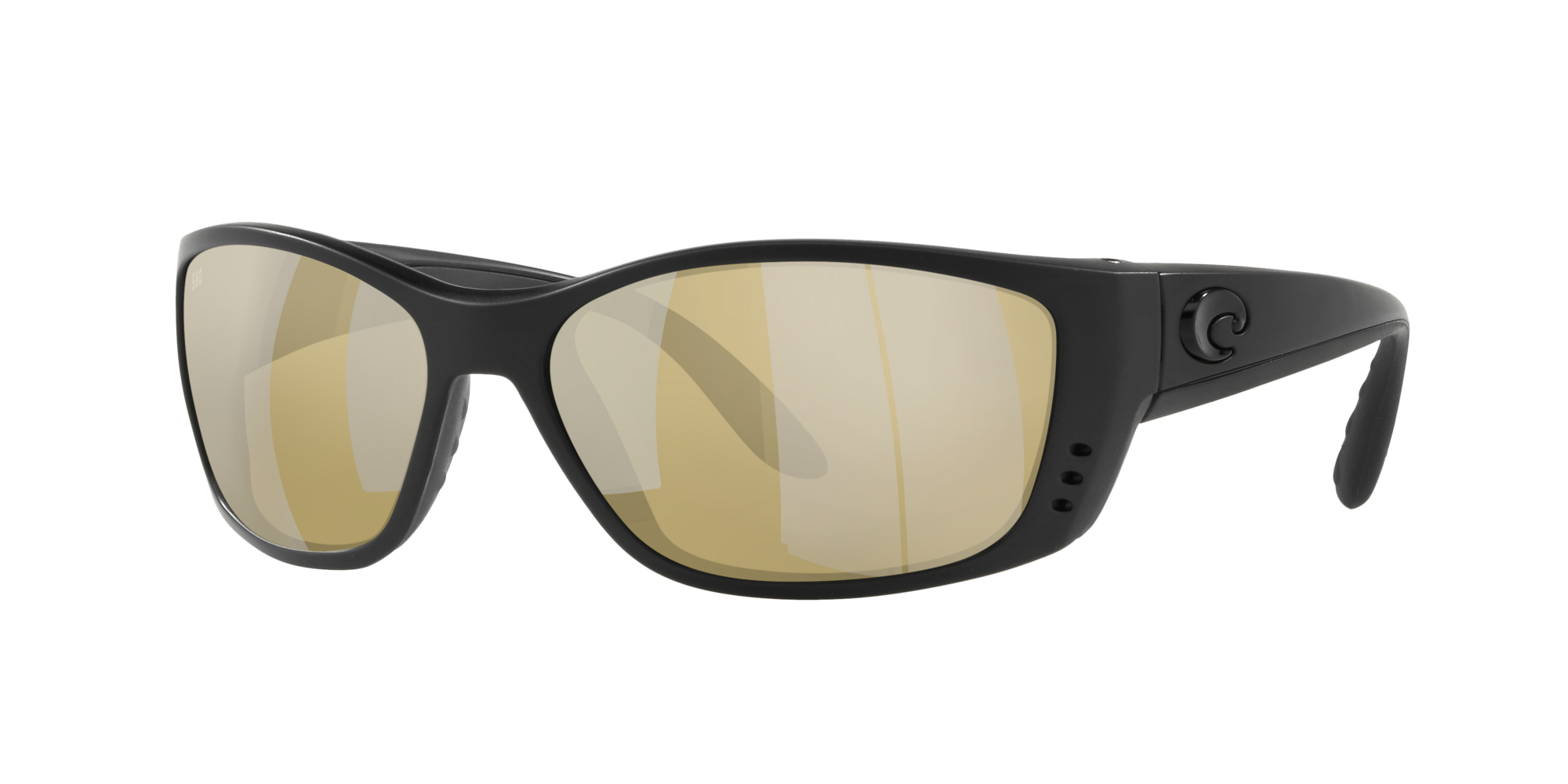 COSTA DEL MAR 580G Fisch POLARIZED Sunglasses Blackout/Silver 580 Glass NEW $249 