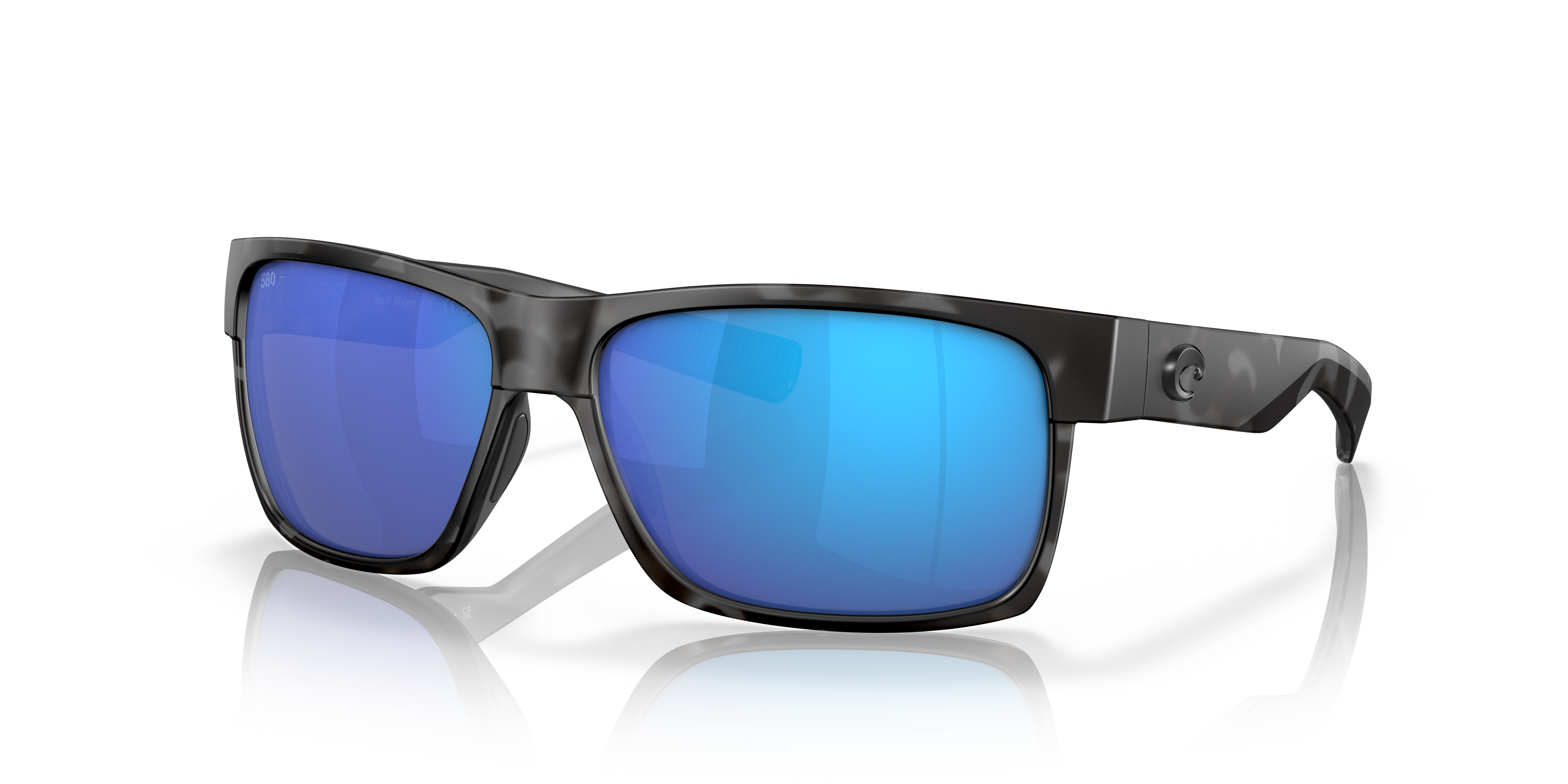 Ocearch® Half Moon Polarized Sunglasses in Blue Mirror | Costa Del 