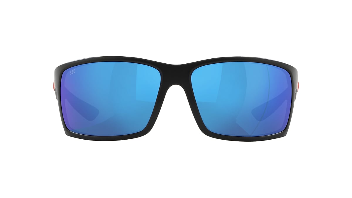 タイムセール！】 取寄 コスタ ファンテール プロ 580G ポーラライズド サングラス Costa Fantail Pro Polarized  Sunglasses Matte Black Glass Gray Blue Mirror
