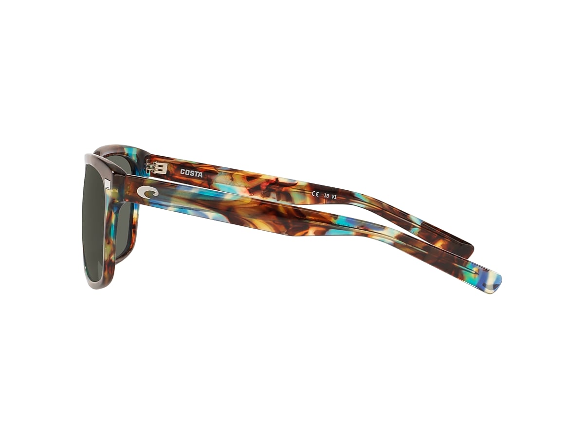 Costa Del Mar Men's Aransas Sunglasses – Shiny Ocean Tortoise Frame, Copper Polarized 580G Glass Lenses, 58mm