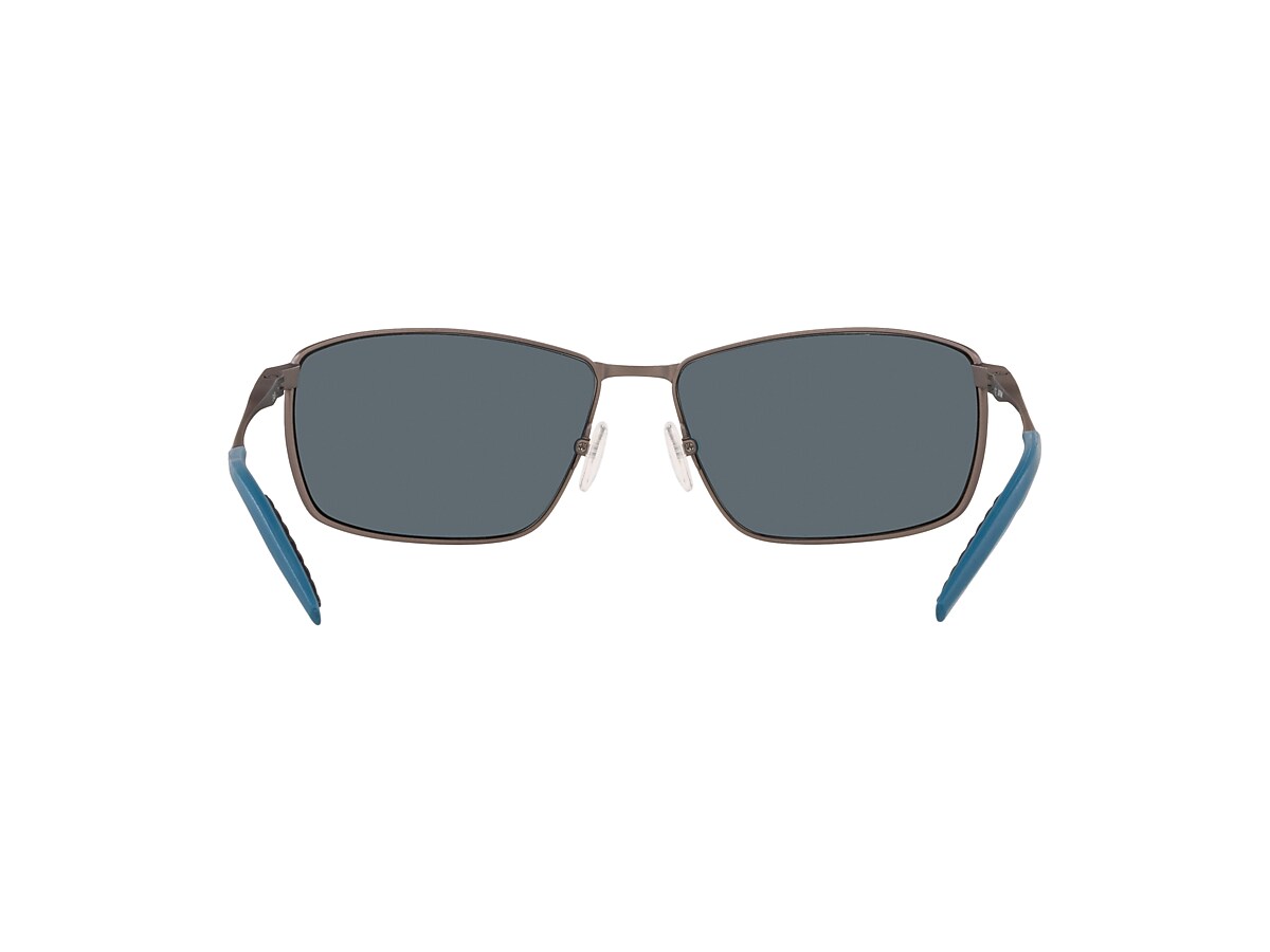 Deep Blue Gray 580P Lens Costa Del Mar Turret Sunglasses Dark Gunmetal 