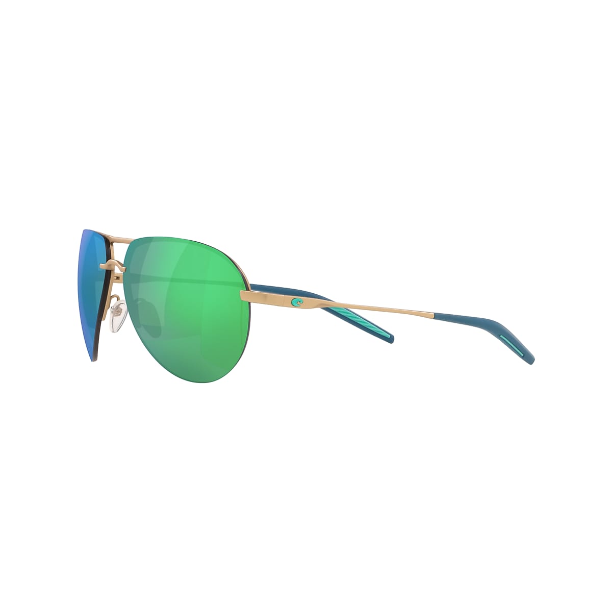 Helo Polarized Sunglasses in Green Mar® Mirror Del Costa 