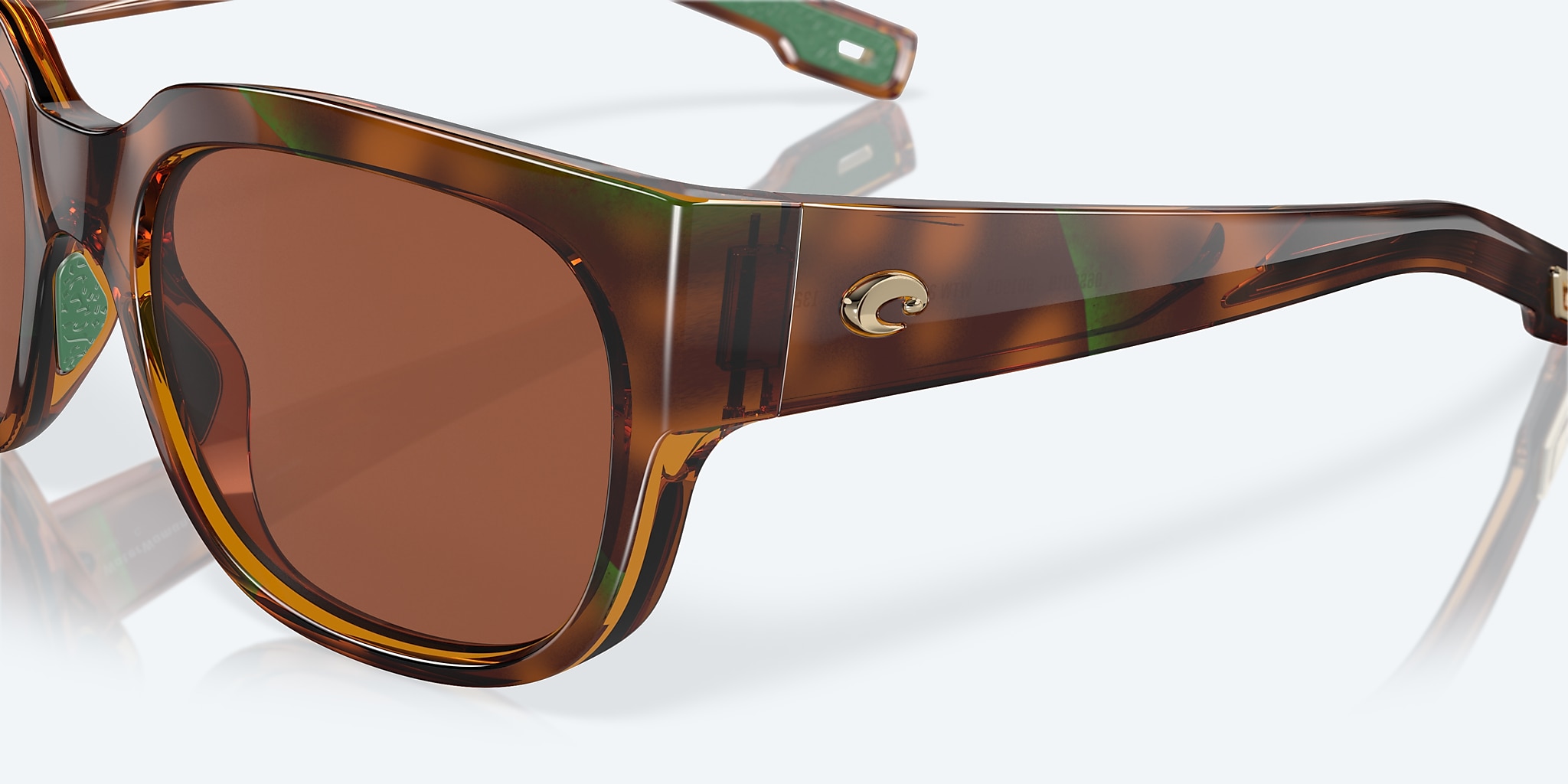 Costa Del Mar Waterwoman 54.6 mm Shiny Palm Tortoise Sunglasses