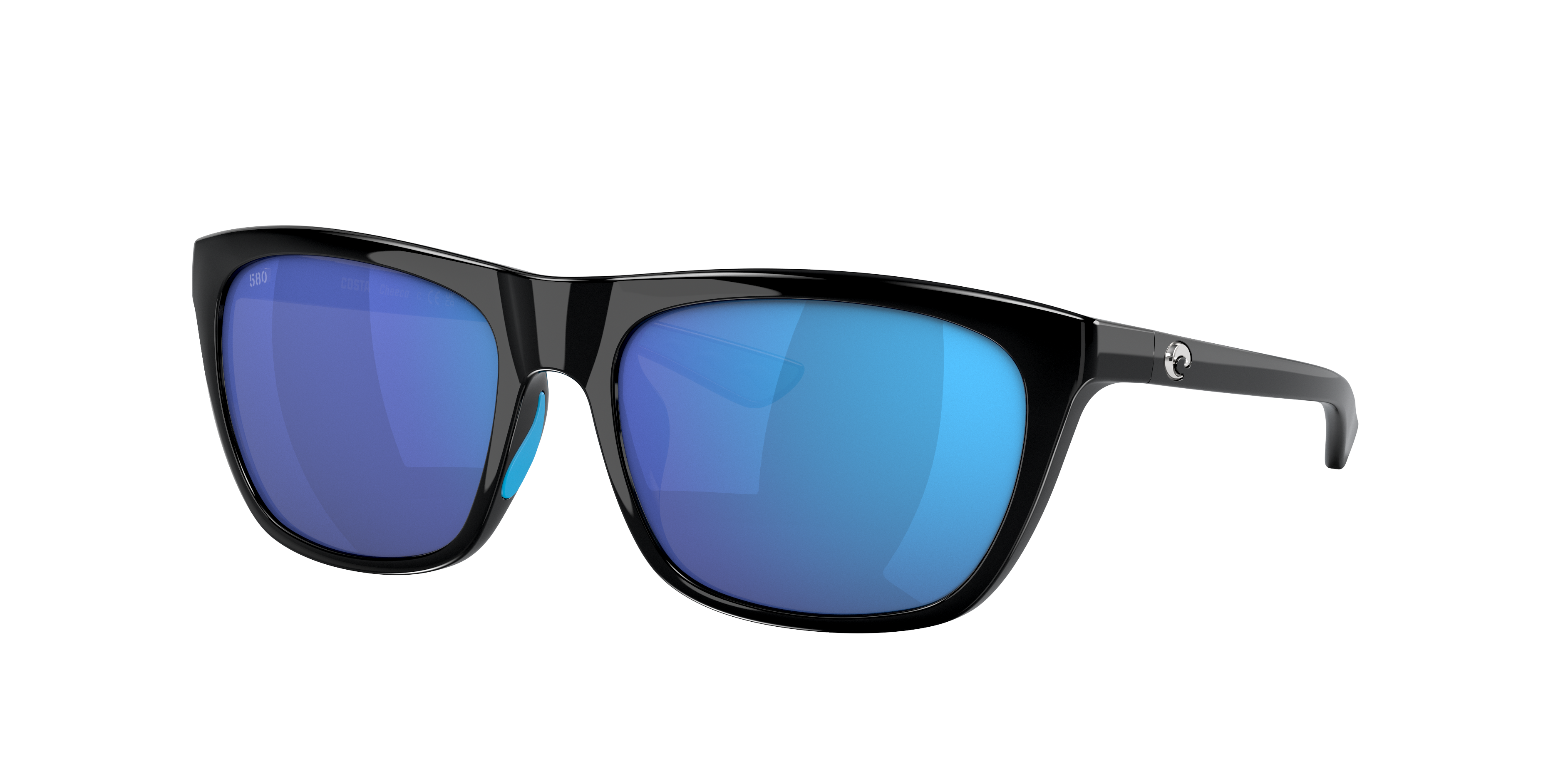 Sea Level: Gloss Black Sunglass Frame with Blue Mirror Polarized Lens –  Ensea