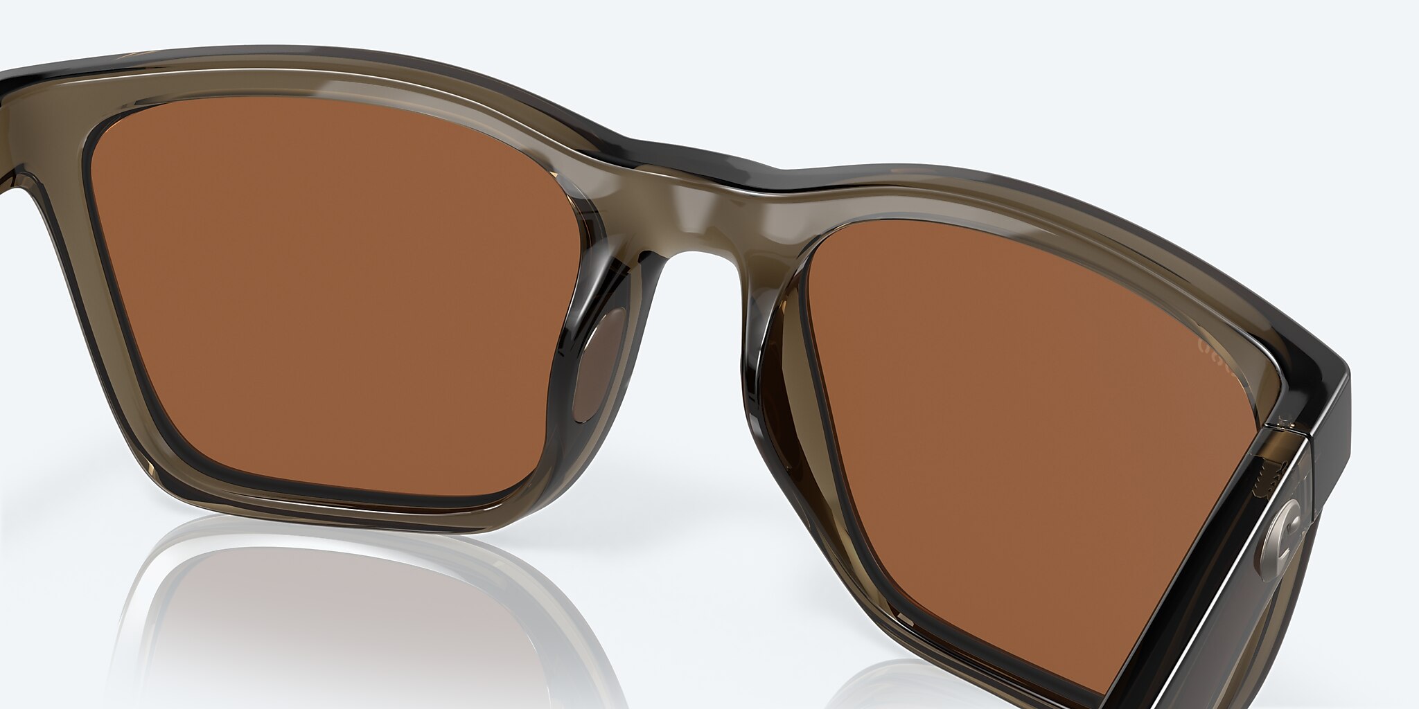 Costa Del Mar Panga Sunglasses Shiny Taupe Crystal/Copper Silver Mirror 580G
