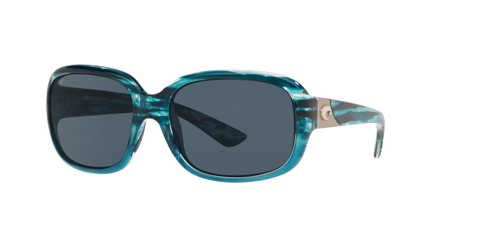 Costa Del Mar Gannet Polarized Sunglasses Matte Seashell/Blue Mirror 580P 