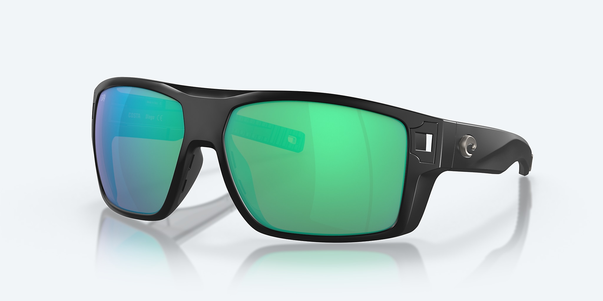 Diego Polarized Sunglasses in Green Mirror