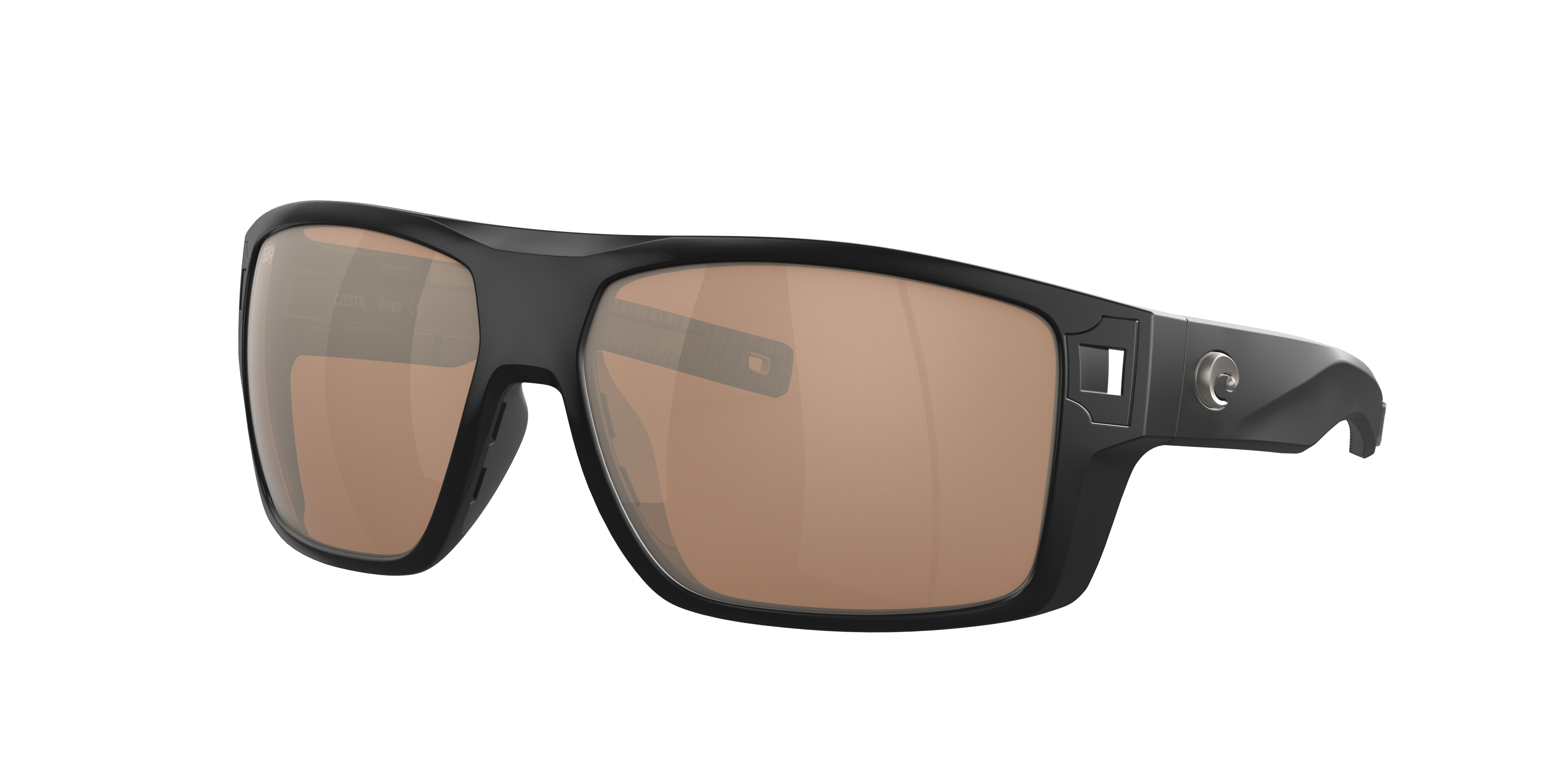 NEW Costa Del Mar DIEGO Polarized Sunglasses Matte Black / Green Glass 580G  97963837613 | eBay
