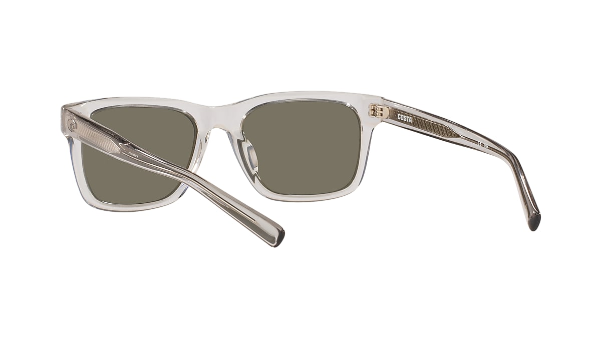 Costa Del Mar Men's Tybee Sunglasses - Shiny Light Gray Crystal with B