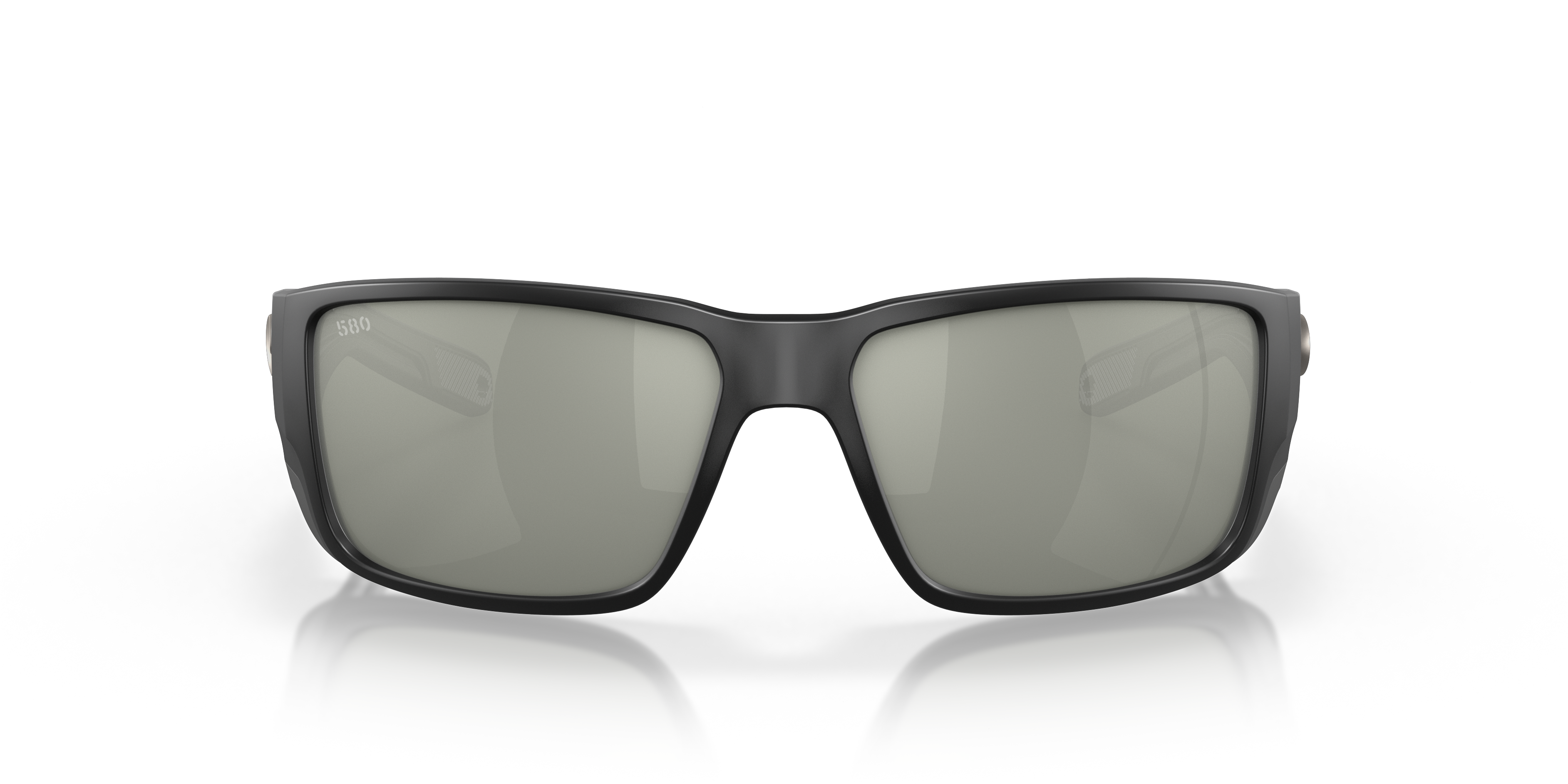 New Costa Del Mar Prop Polarized Sunglasses 580P Matte Black/Silver Gray Mirror 