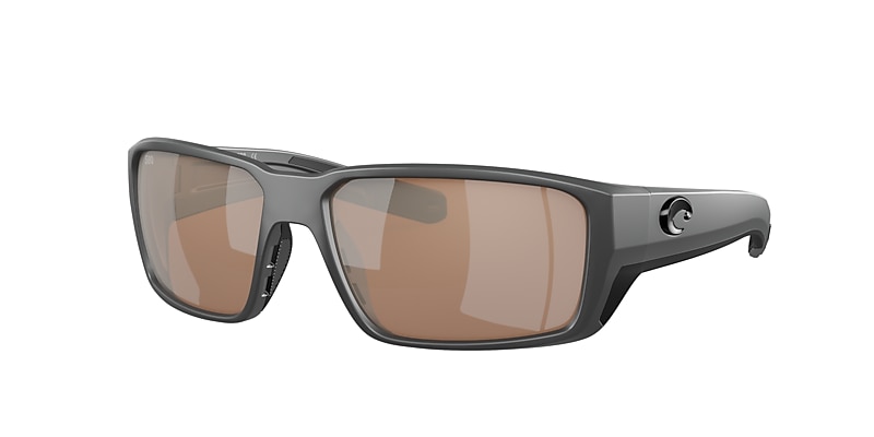 Costa Del Mar Blackfin Pro Sunglasses Matte Black; Copper Silver Mirror 580G