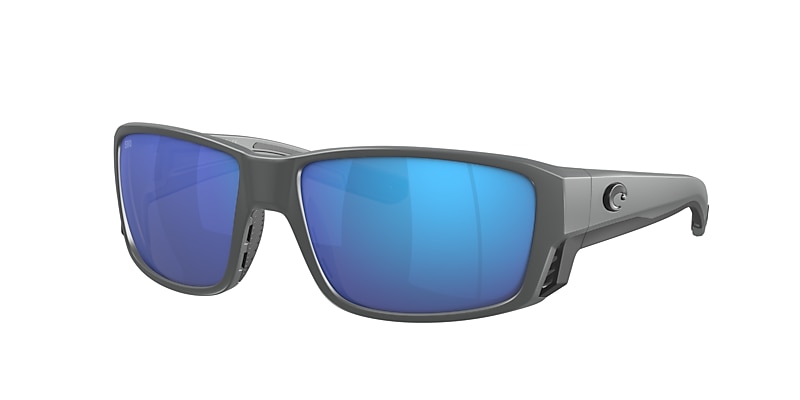 Fisherman Eyewear Bluefin Polarized Glasses, Matte Black Frame with Blue  Mirror Lens #50573031