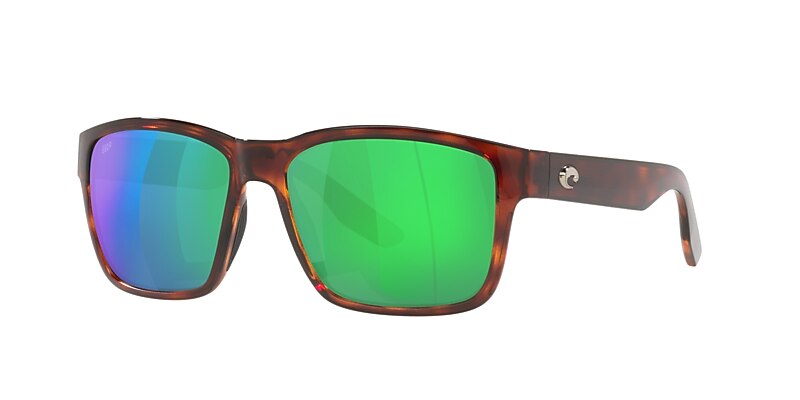 Cut Polarized Sunglasses in Green Mirror