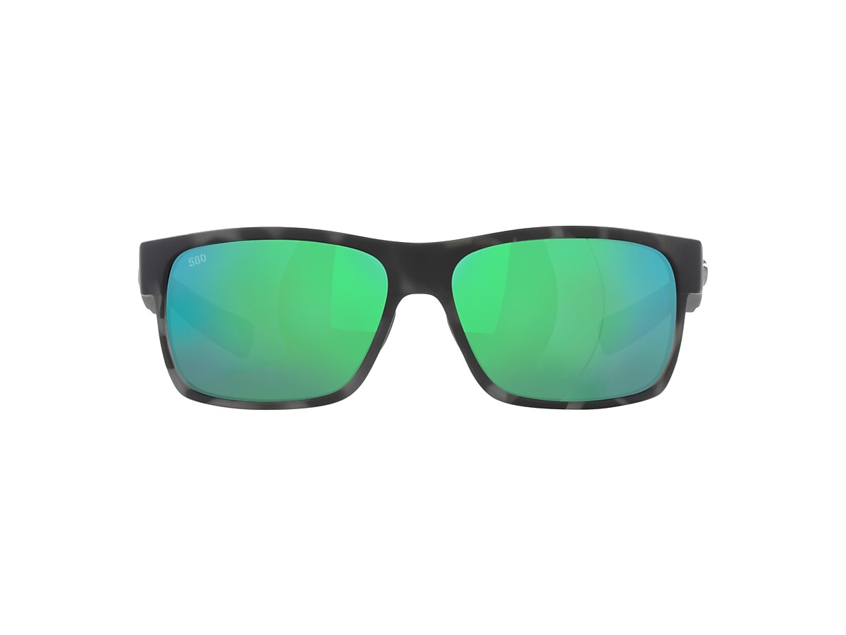 Half Moon Polarized Sunglasses in Green Mirror | Costa Del