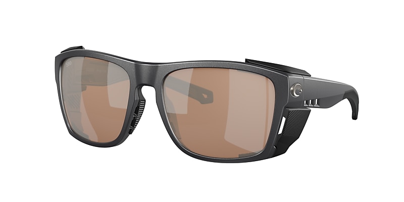 KastKing FlatRock Polarized Sport Sunglasses - Matte Metallic Gun | Copper  - Silver Mirror